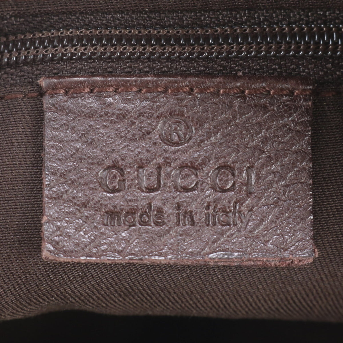 Gucci Brown Leather Canvas Messenger Bag Shoulder Bag (Pre-Owned)
