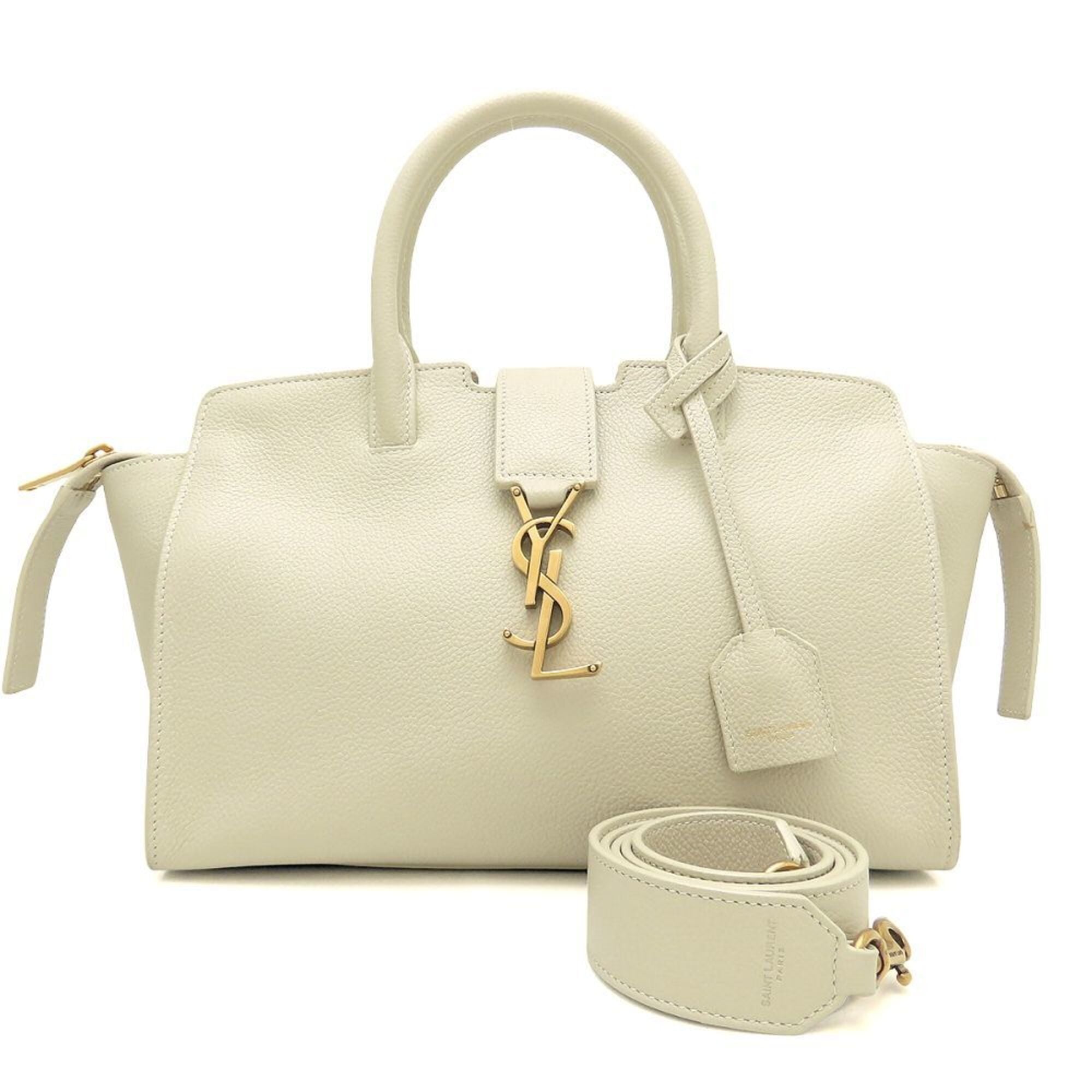 Yves Saint Laurent Ivory Leather Handbag (Pre-Owned)