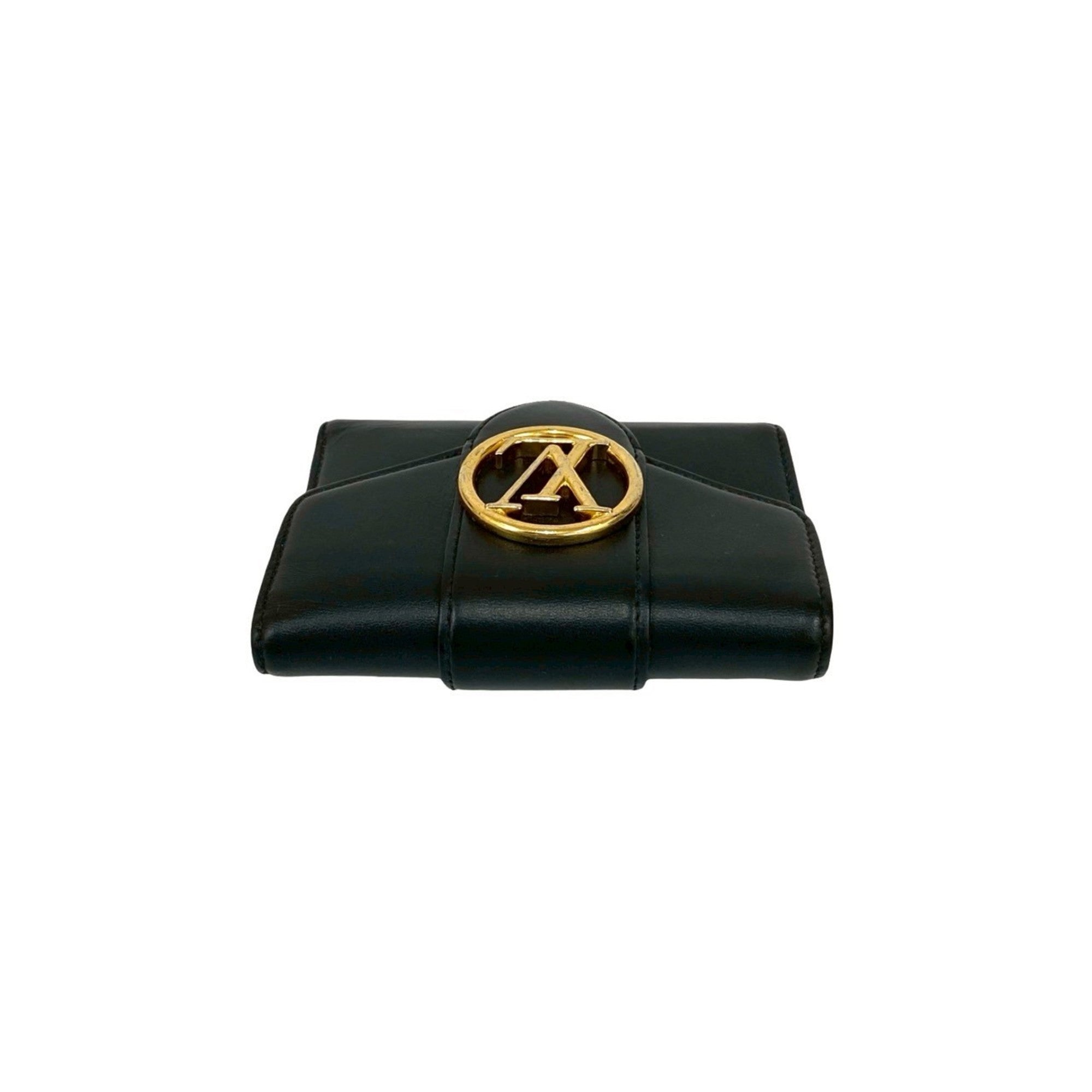 Louis Vuitton Black Pink Leather Wallet (Tri-Fold) (Pre-Owned)