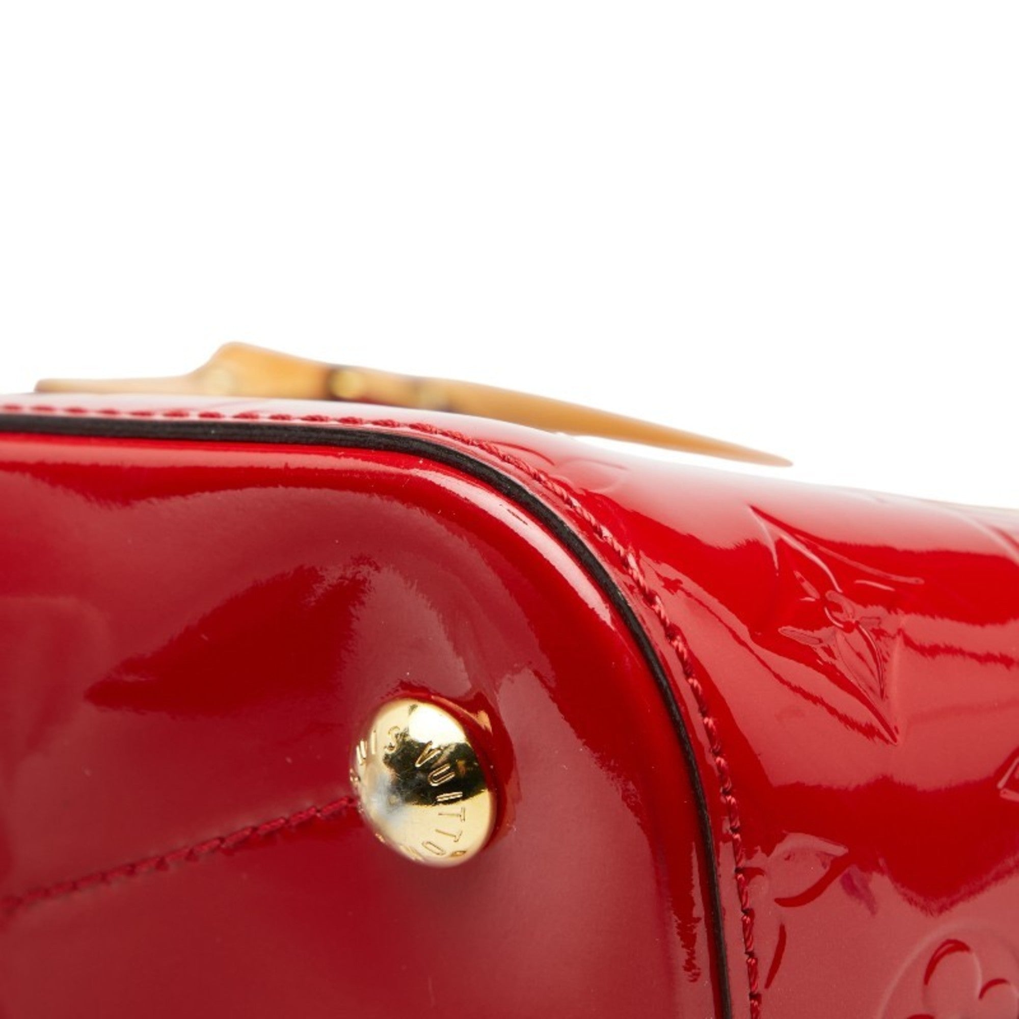 Louis Vuitton Cerise Red Color Patent Leather Handbag Shoulder Bag (Pre-Owned)