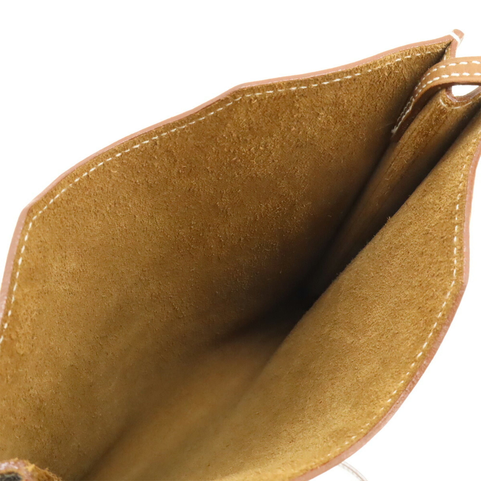 Hermes Onimaitou Brown Leather Pochette Shoulder Bag (Pre-Owned)