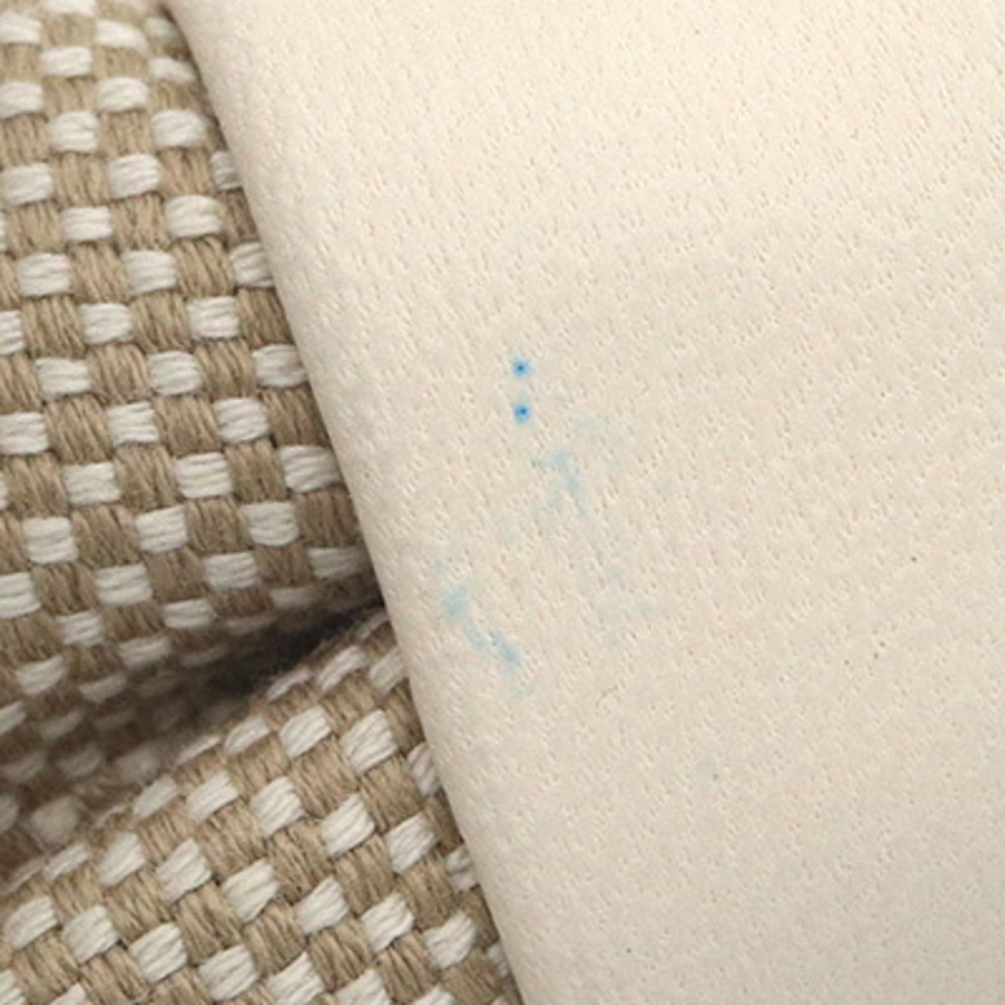 Hermes Beige Blue Off-White Canvas Leather (Pre-Owned)