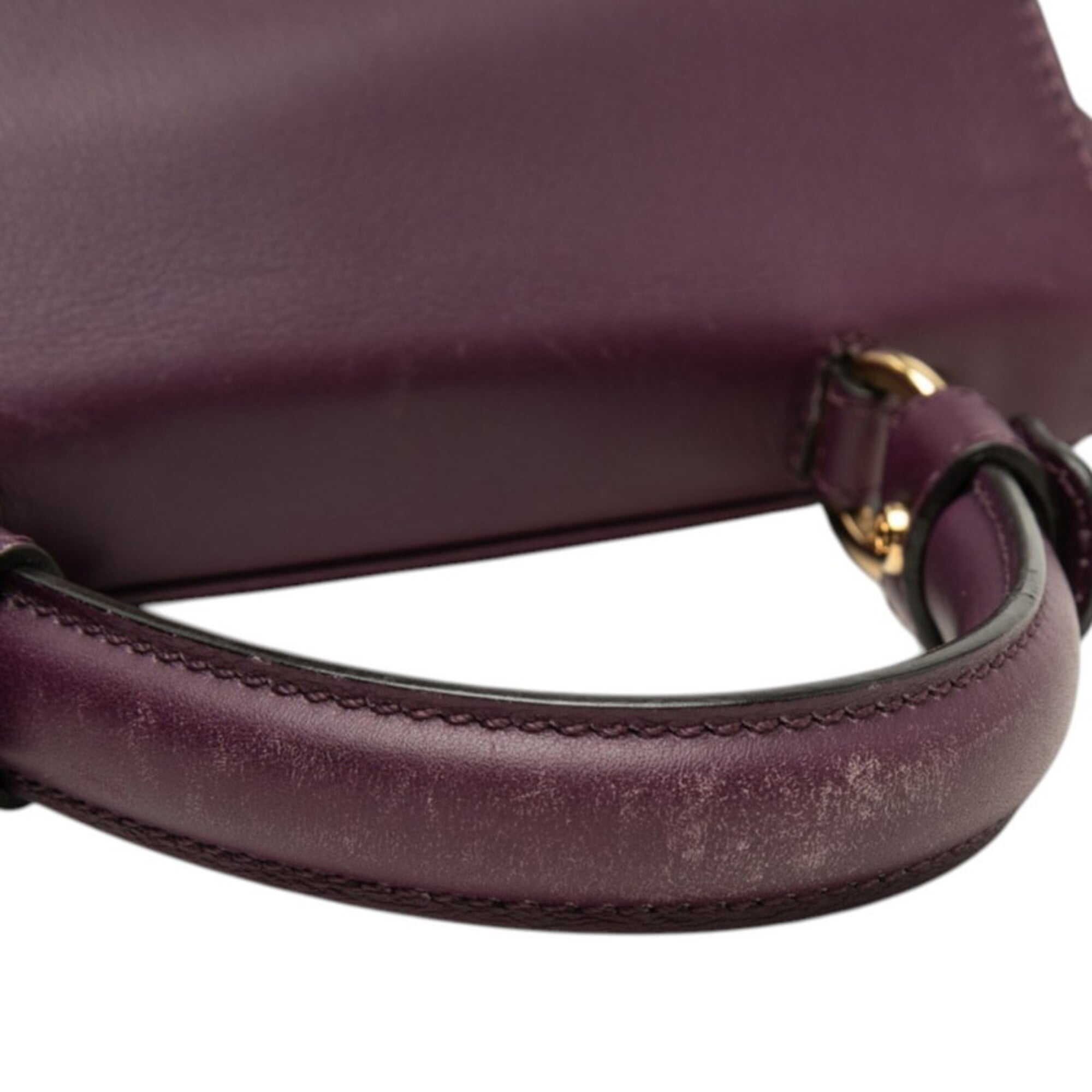 Salvatore Ferragamo Purple Leather Handbag (Pre-Owned)