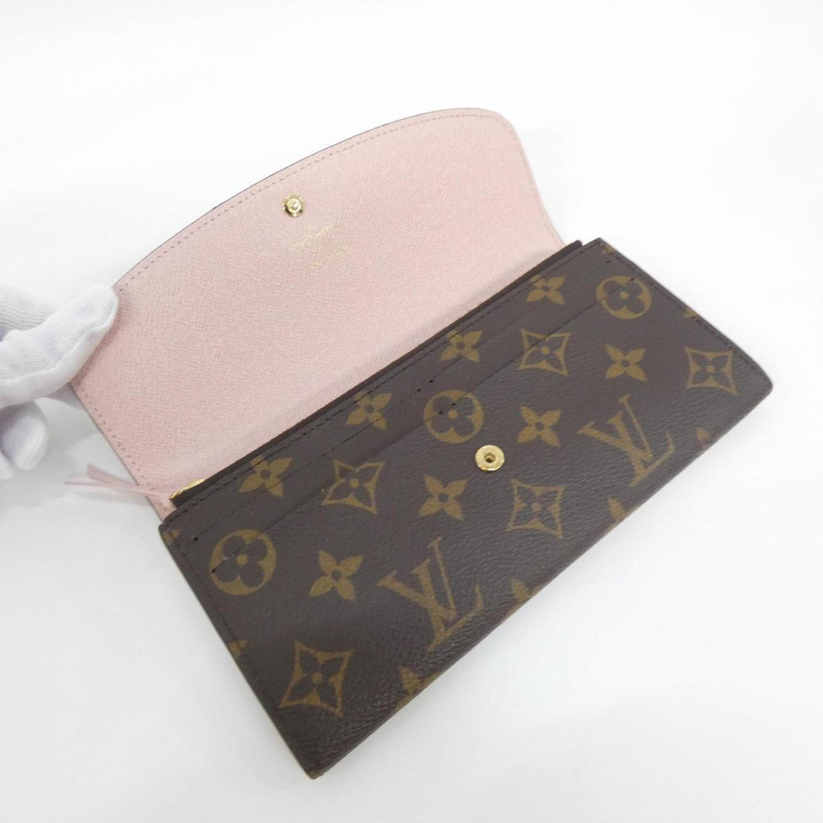 Louis Vuitton Monogram Marron Rose Ballerine Coated Canvas Long Wallet (Bi-Fold) (Pre-Owned)