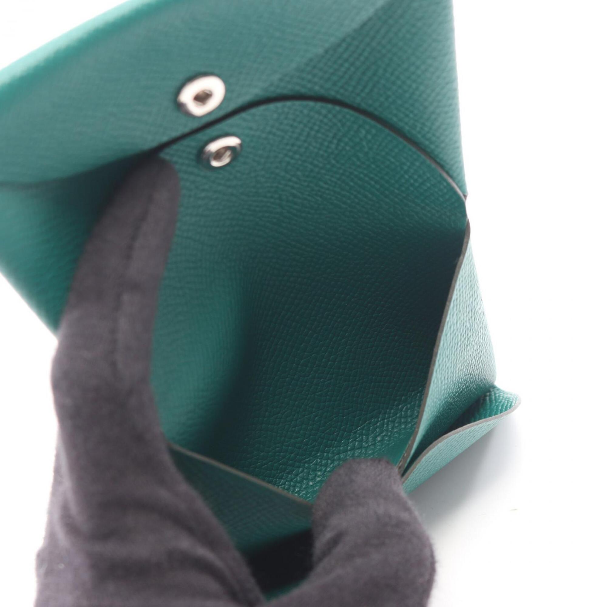 Hermes Green Epsom Leather Coin Purse/Coin Case (Pre-Owned)