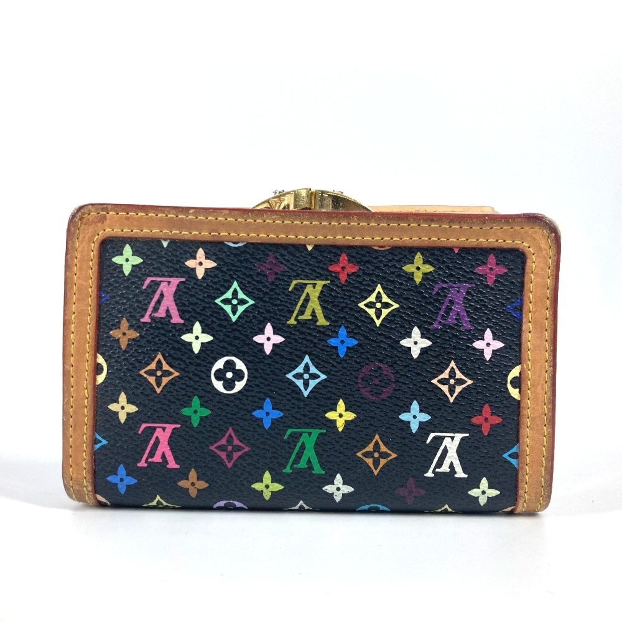 Louis Vuitton Black Noir Monogram Multicolore Wallet (Bi-Fold) (Pre-Owned)