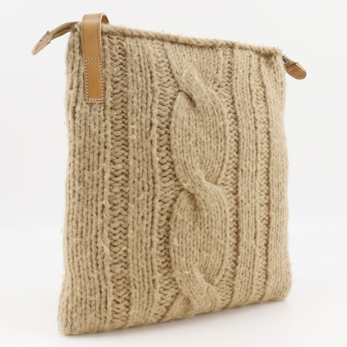 Burberry Blue Label Beige Wool Shoulder Bag (Pre-Owned)