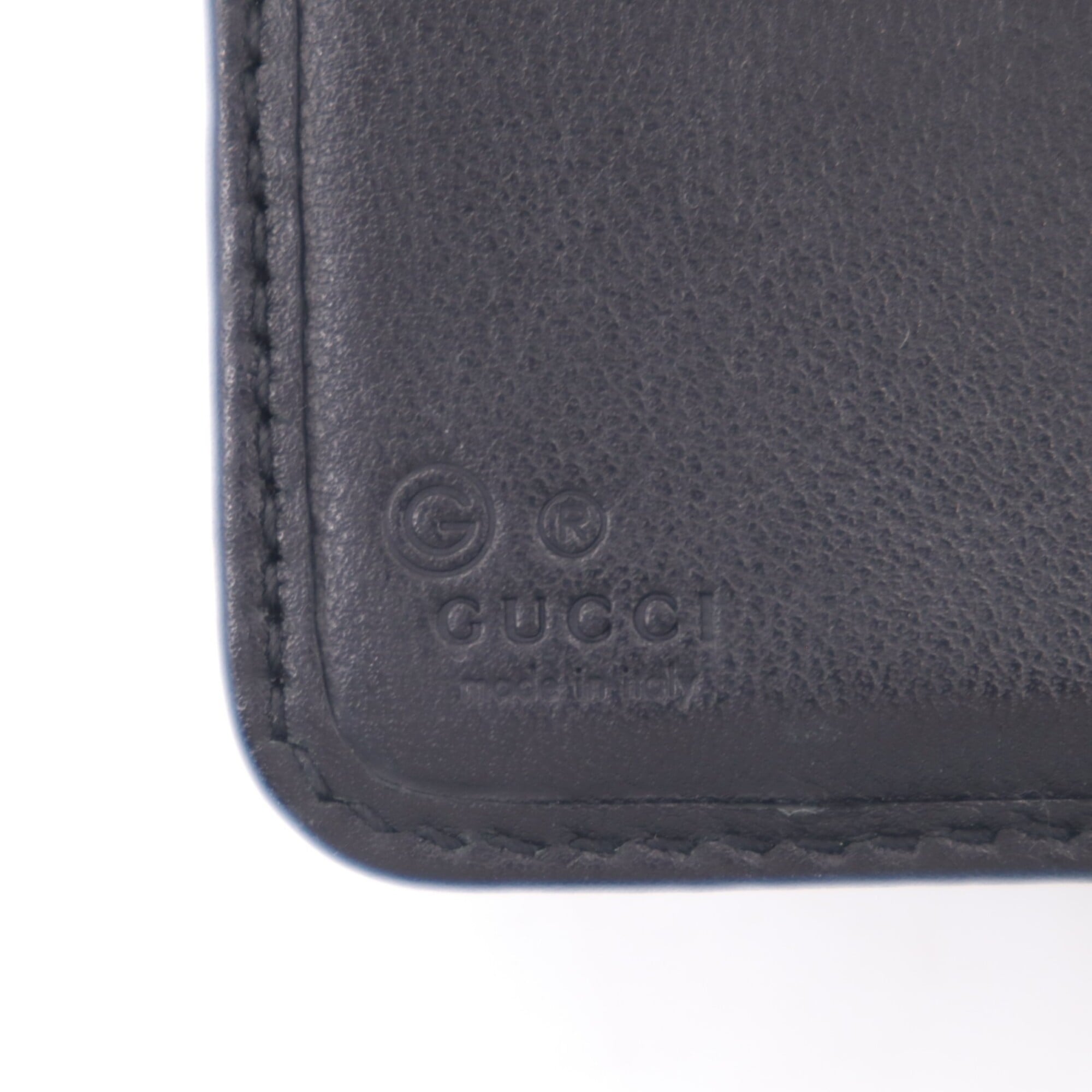 Gucci Microguccissima Black Leather Wallet (Bi-Fold) (Pre-Owned)
