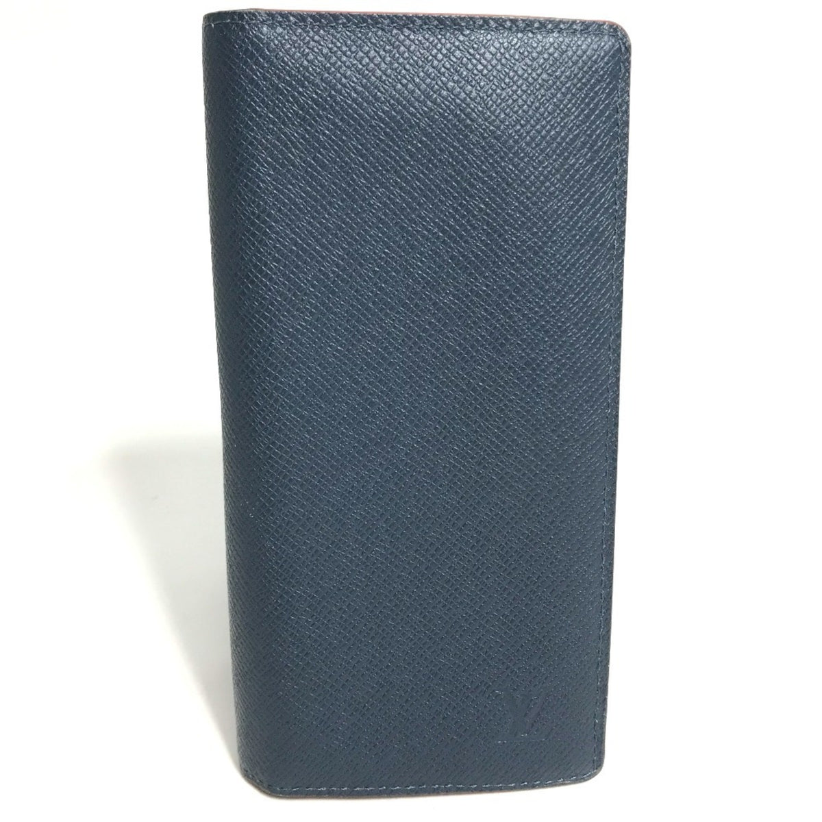 Louis Vuitton Taiga Blue Ocean Taiga Leather Long Wallet (Bi-Fold) (Pre-Owned)