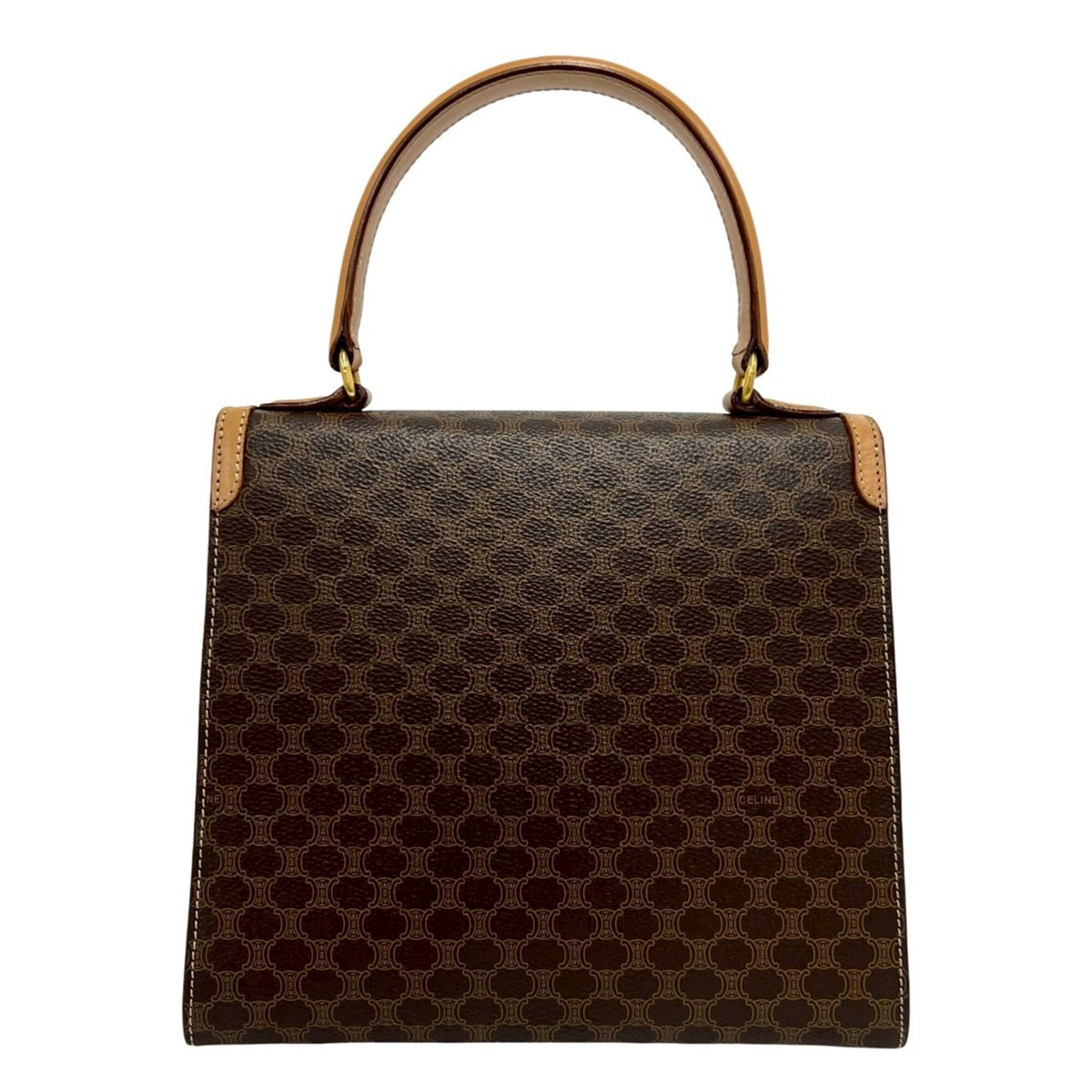 Celine Brown Pvc Leather Handbag Tote Bag (Pre-Owned)