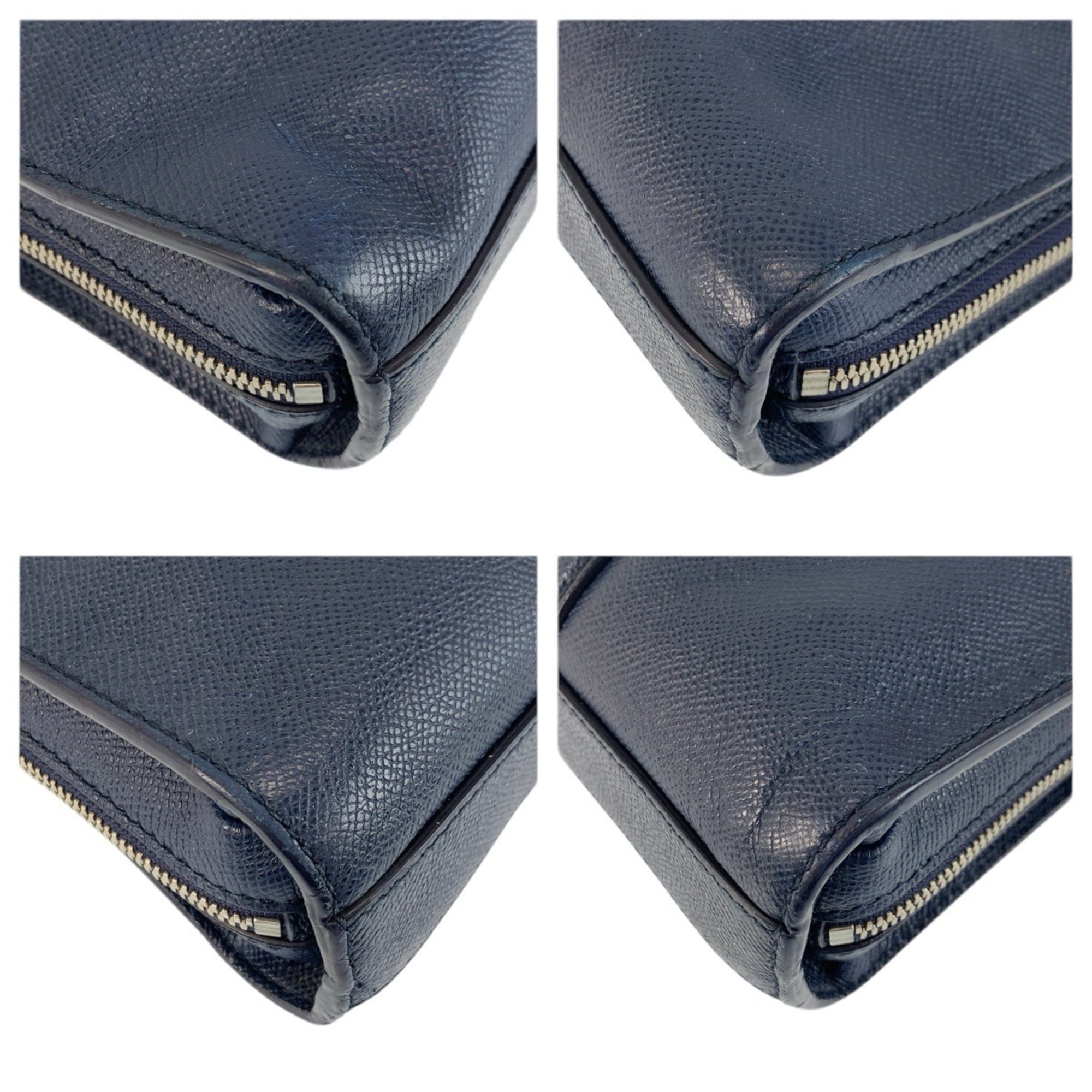 Bvlgari Navy Leather Briefcase (Pre-Owned)