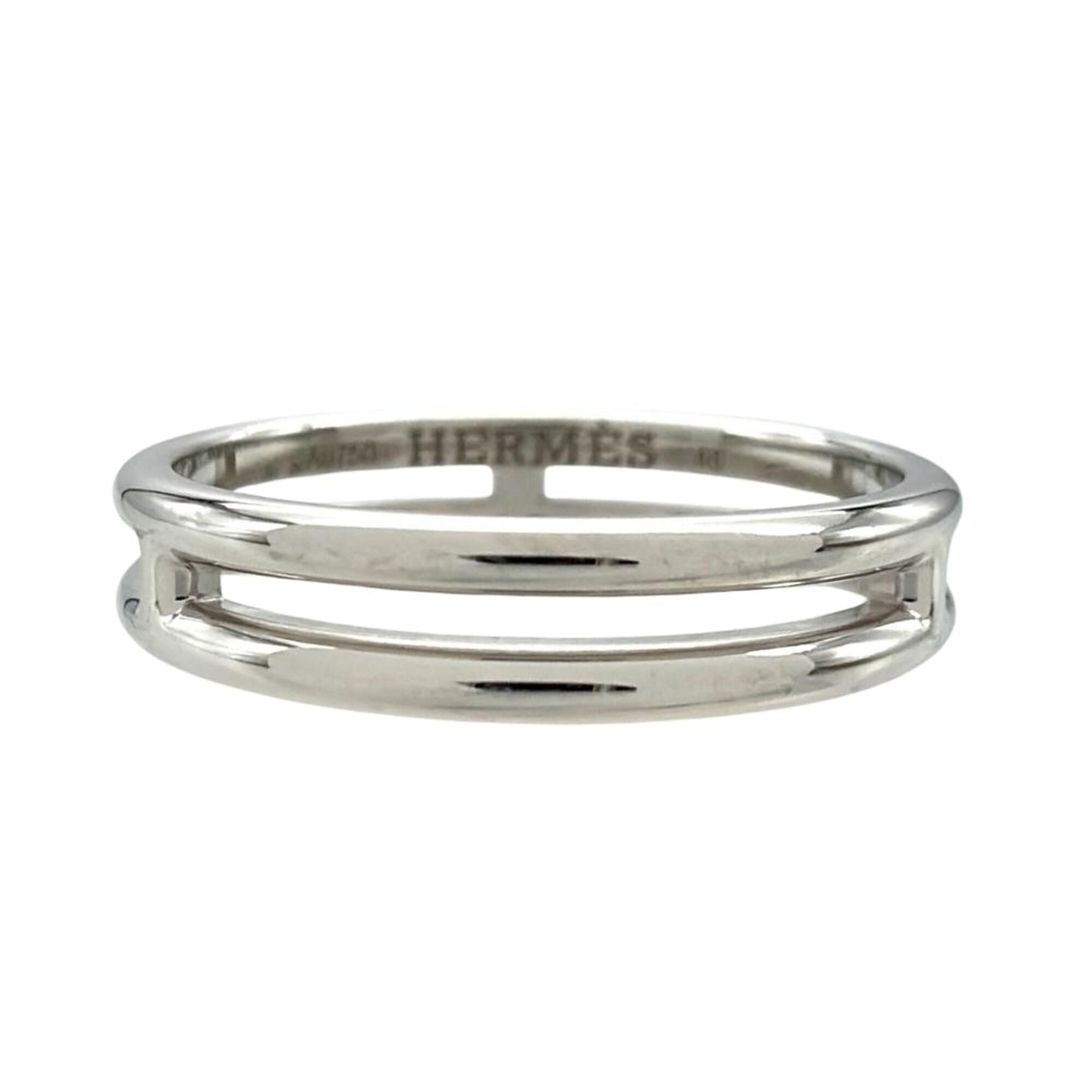 Hermes White Gold White Gold (18K) Band Ring (Pre-Owned)