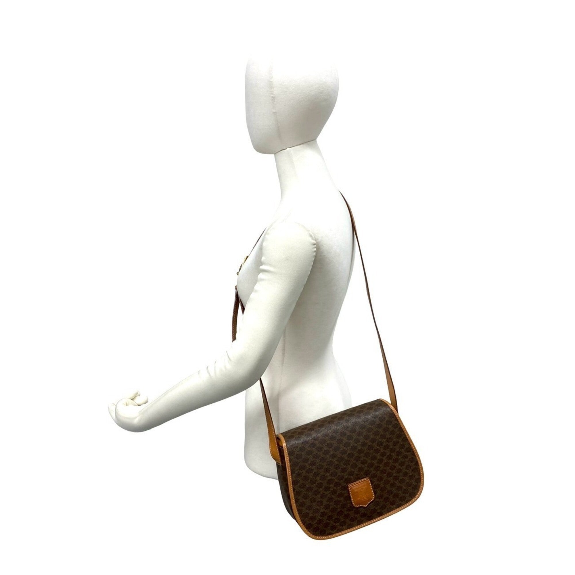 Celine Brown Leather Pvc Shoulder Bag (Pre-Owned)