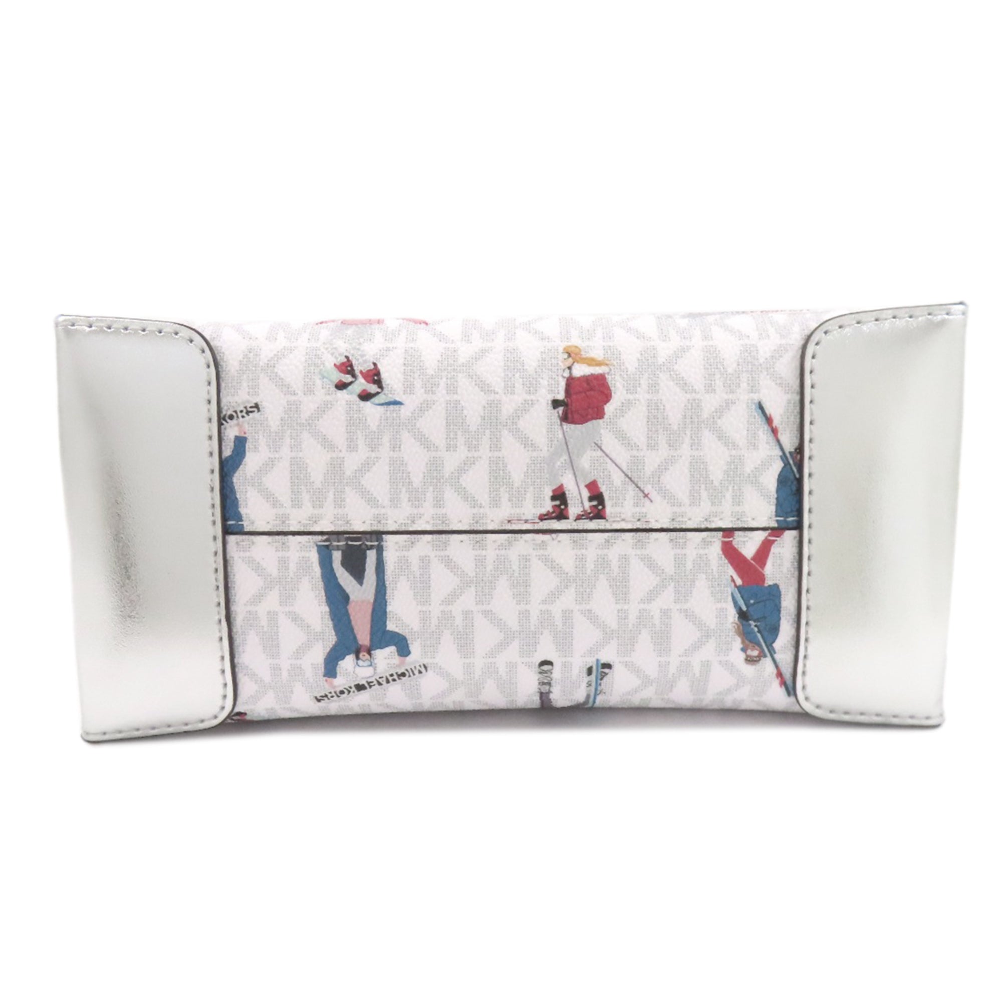 Michael Kors Silver White Pvc Handbag (Pre-Owned)
