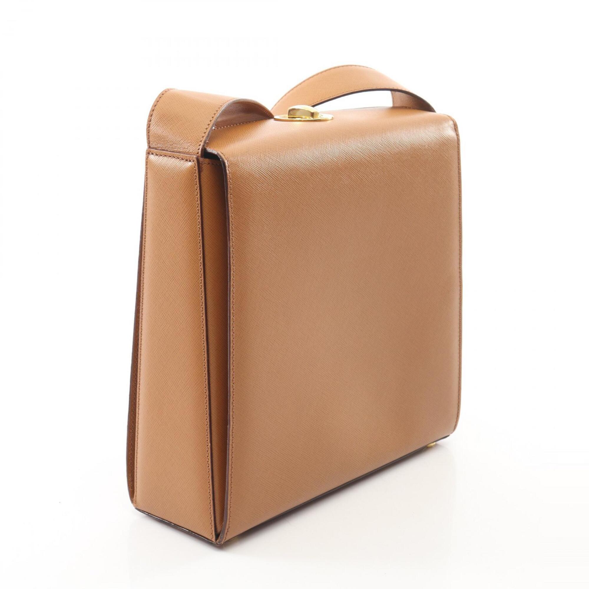 Celine Brown Leather Handbag Shoulder Bag (Pre-Owned)