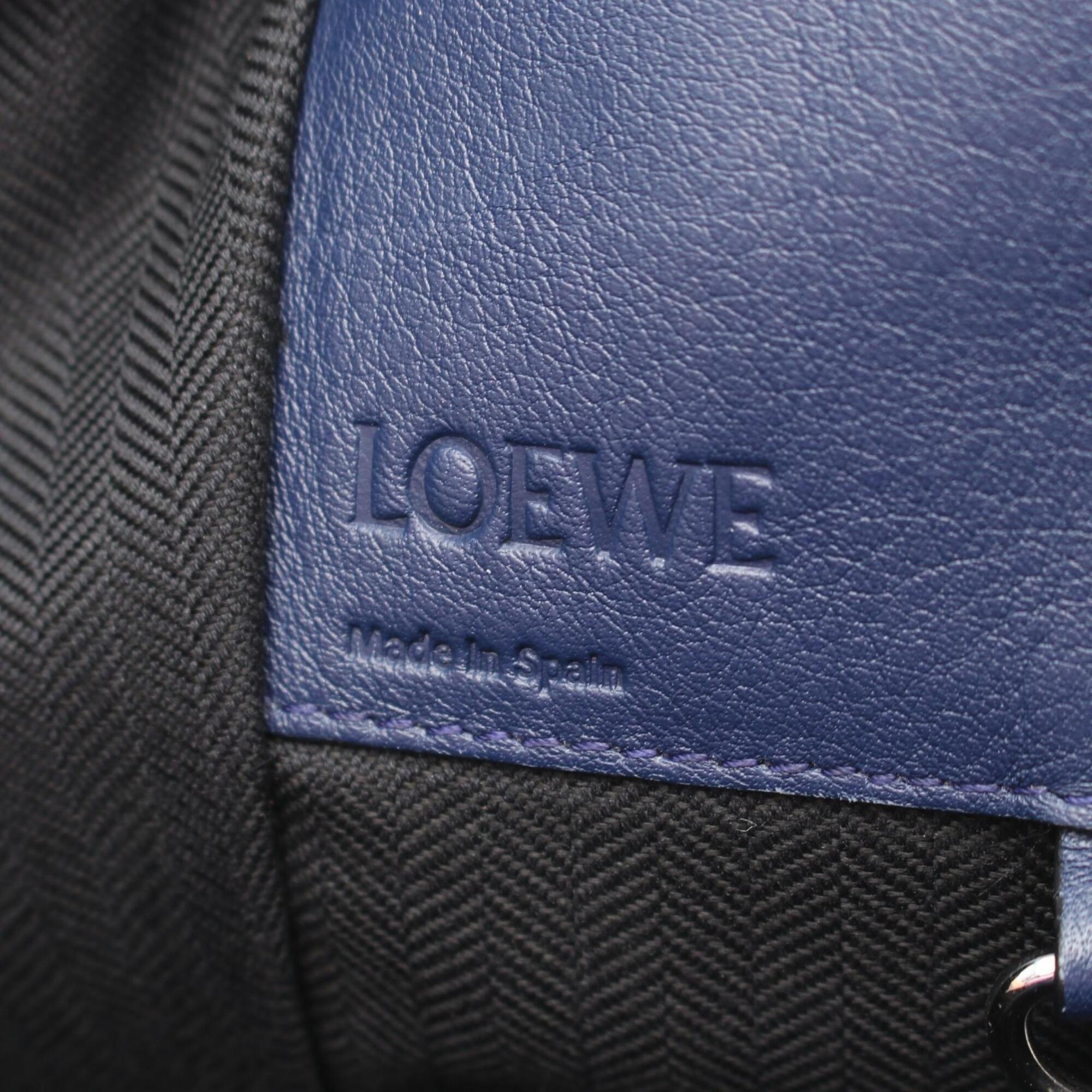 Loewe Hammock Navy Leather Handbag (Pre-Owned)