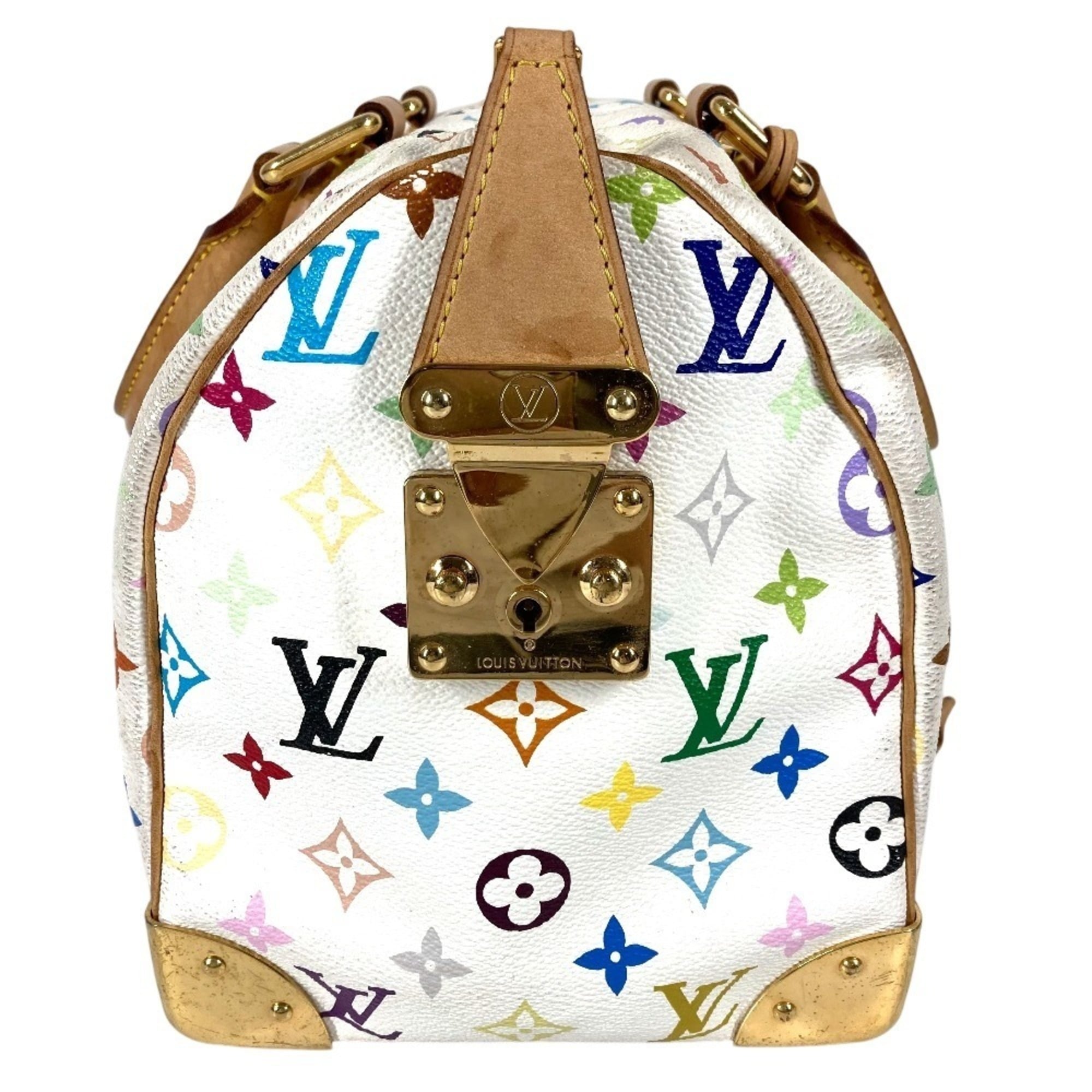 Louis Vuitton Monogram Multicolore Blanc White Monogram Multicolore Boston Bag Handbag (Pre-Owned)