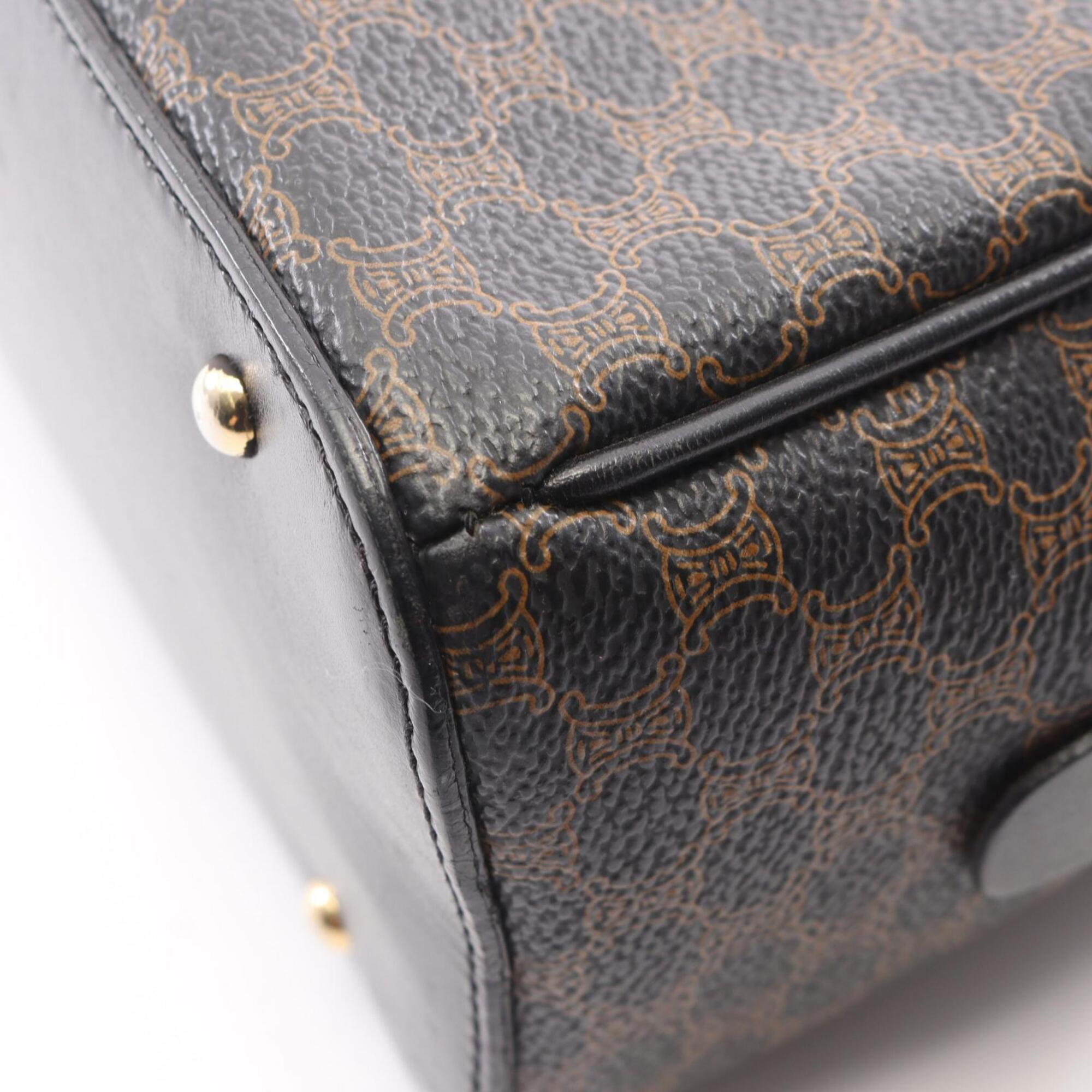 Celine Black Coated Canvas Pvc Leather Handbag (Pre-Owned)