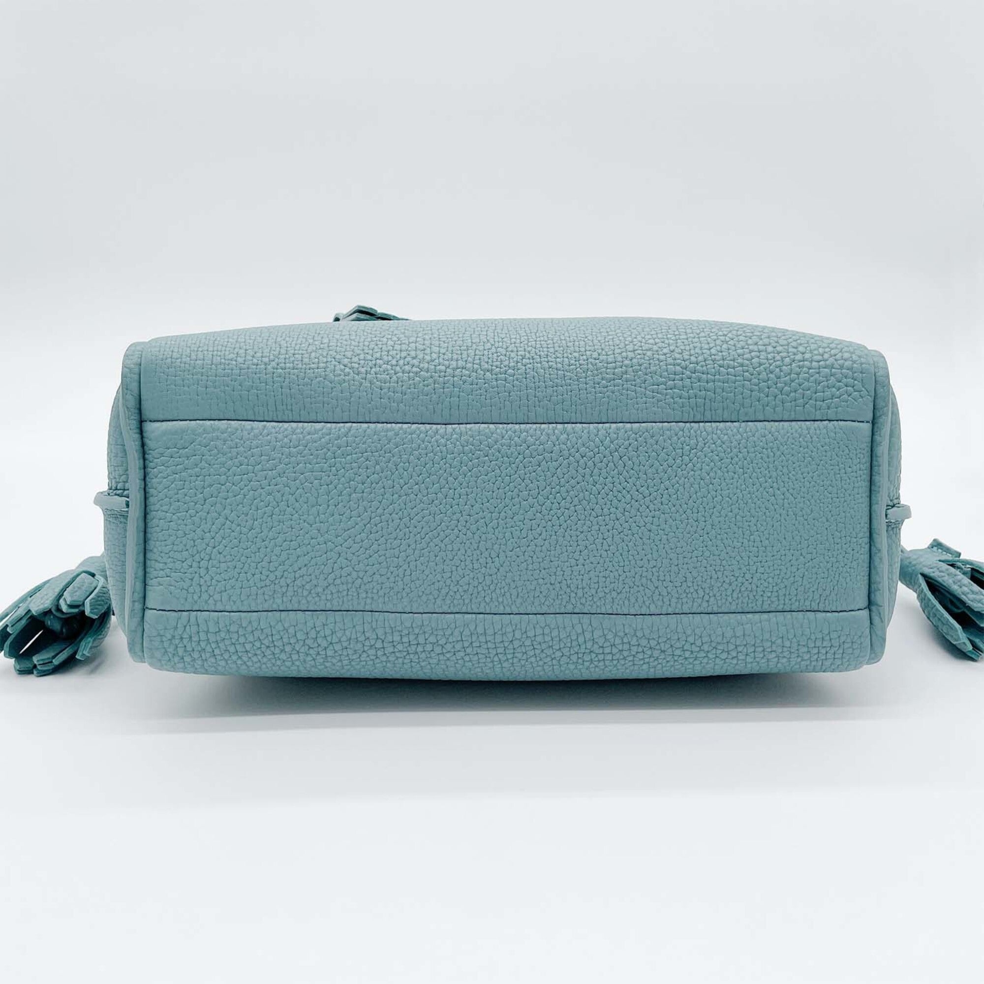 Longchamp Blue Leather Handbag (Pre-Owned)