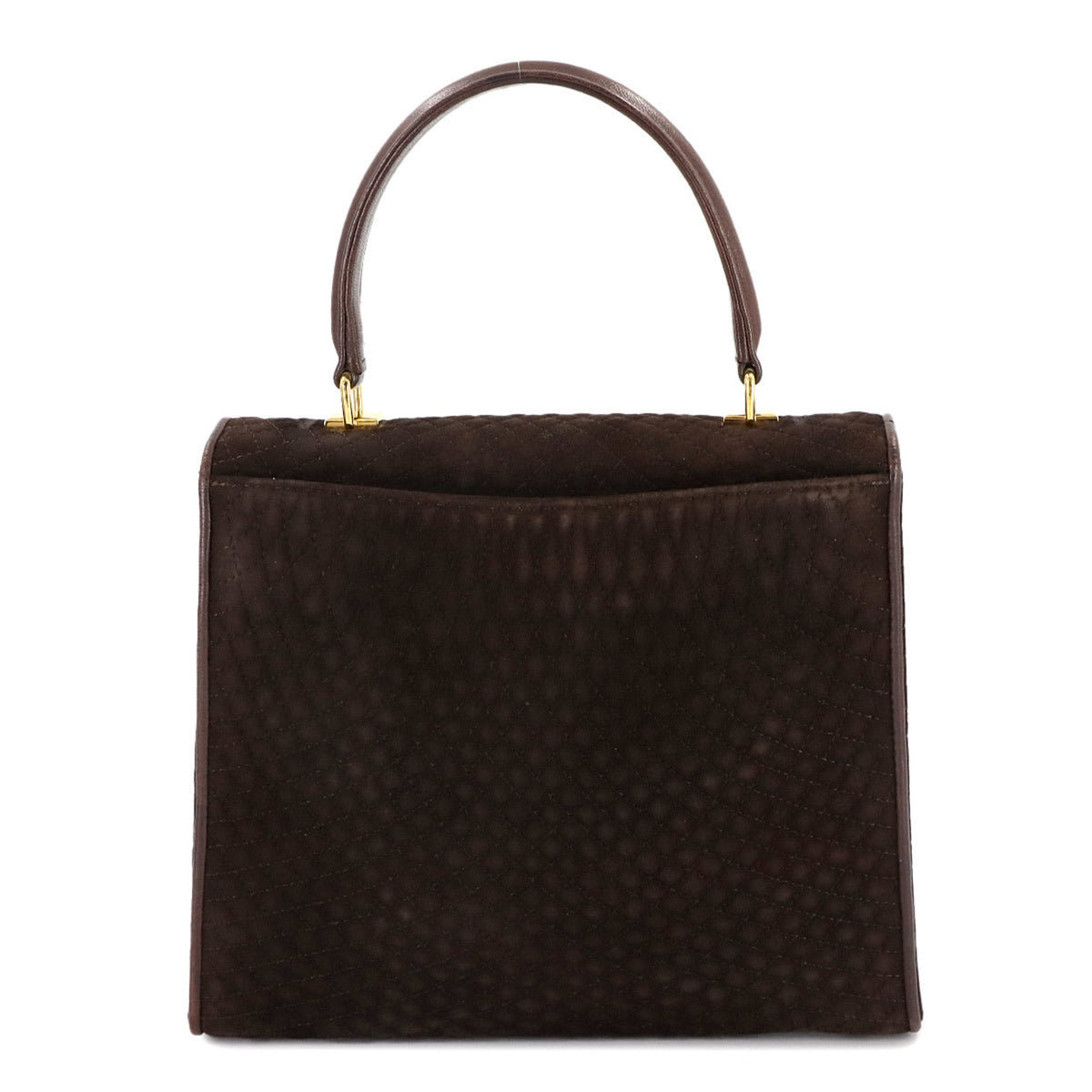Bally Brown Suede Leather Handbag Shoulder Bag (Pre-Owned)