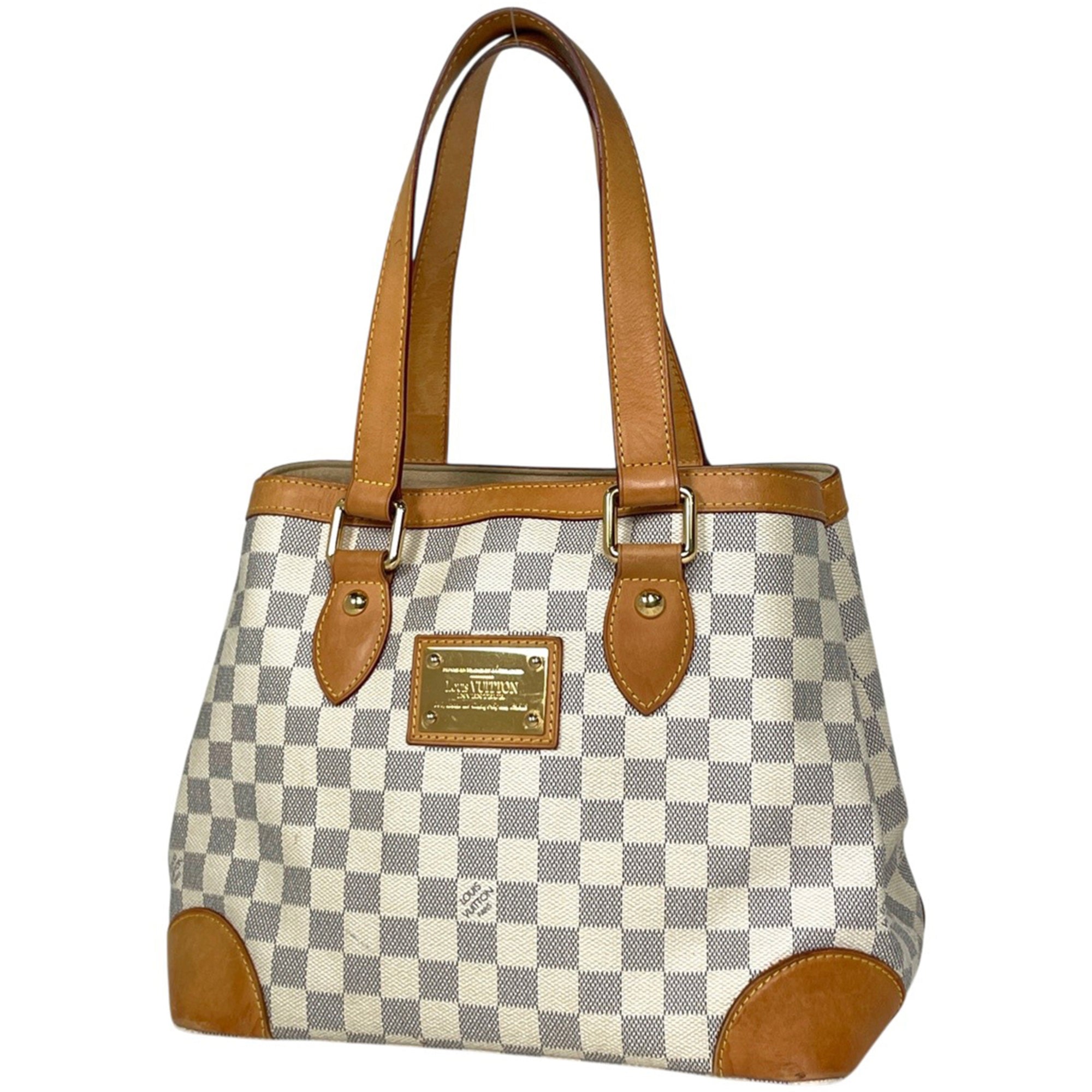 Louis Vuitton White Damier Azur Handbag Tote Bag (Pre-Owned)
