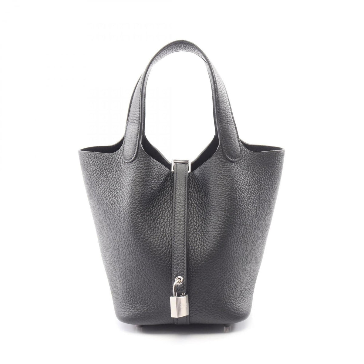 Hermes Black Taurillon Clemence Leather Handbag (Pre-Owned)