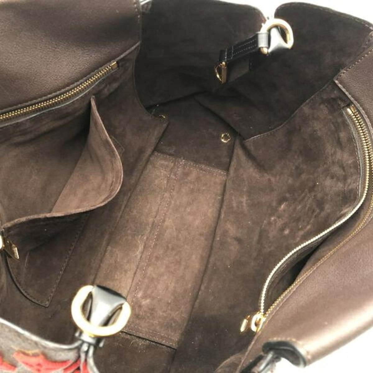 Louis Vuitton Red Brown Handbag (Pre-Owned)