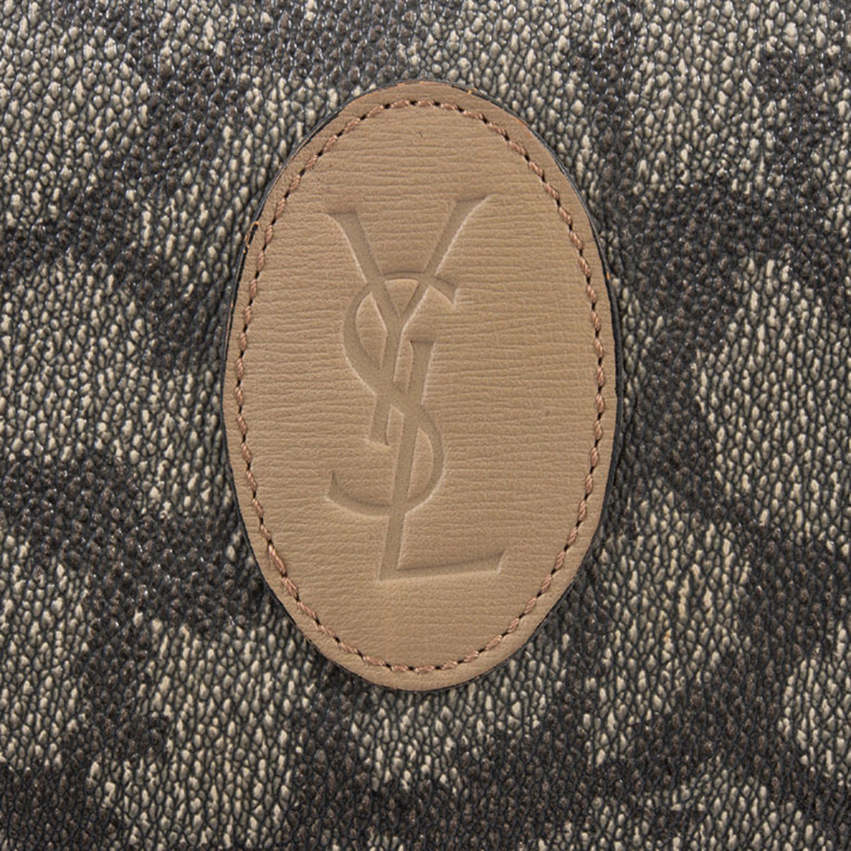 Yves Saint Laurent Beige Brown Pvc Handbag (Pre-Owned)