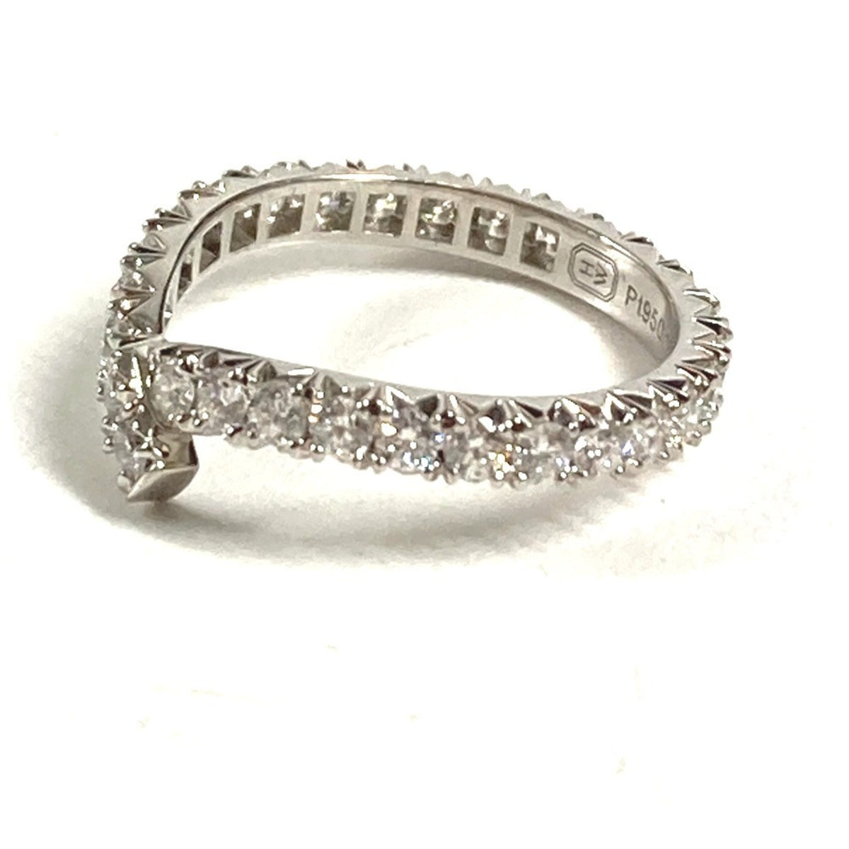 Harry Winston Silver Platinum 950 Band Ring (Pre-Owned)