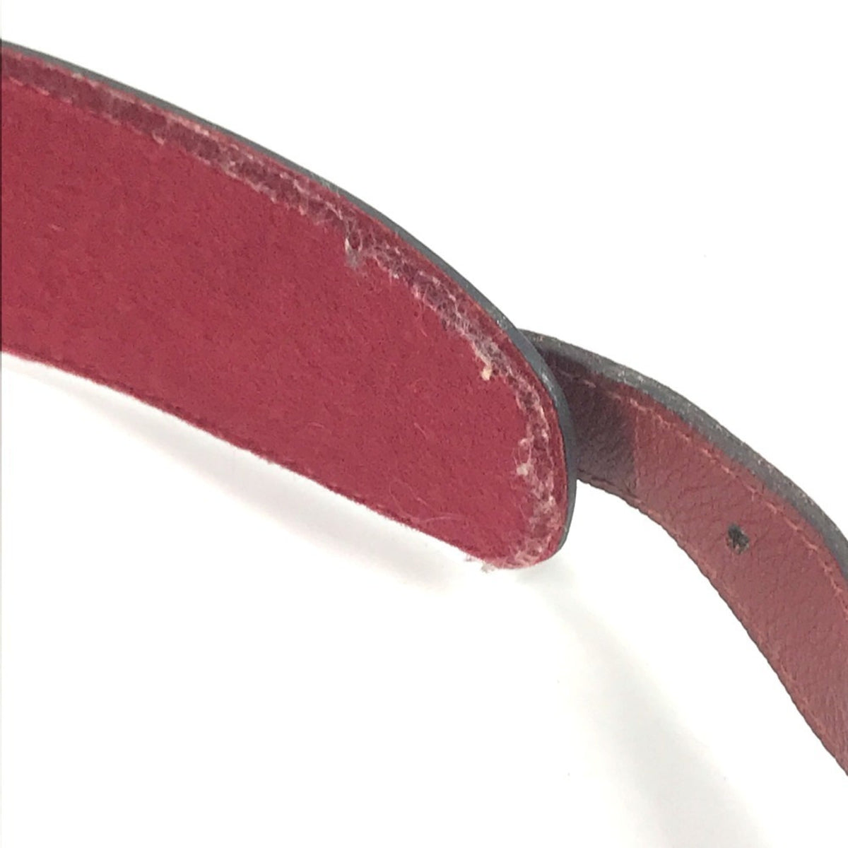 Hermes Red Color Felt Leather Shoulder Bag (Pre-Owned)
