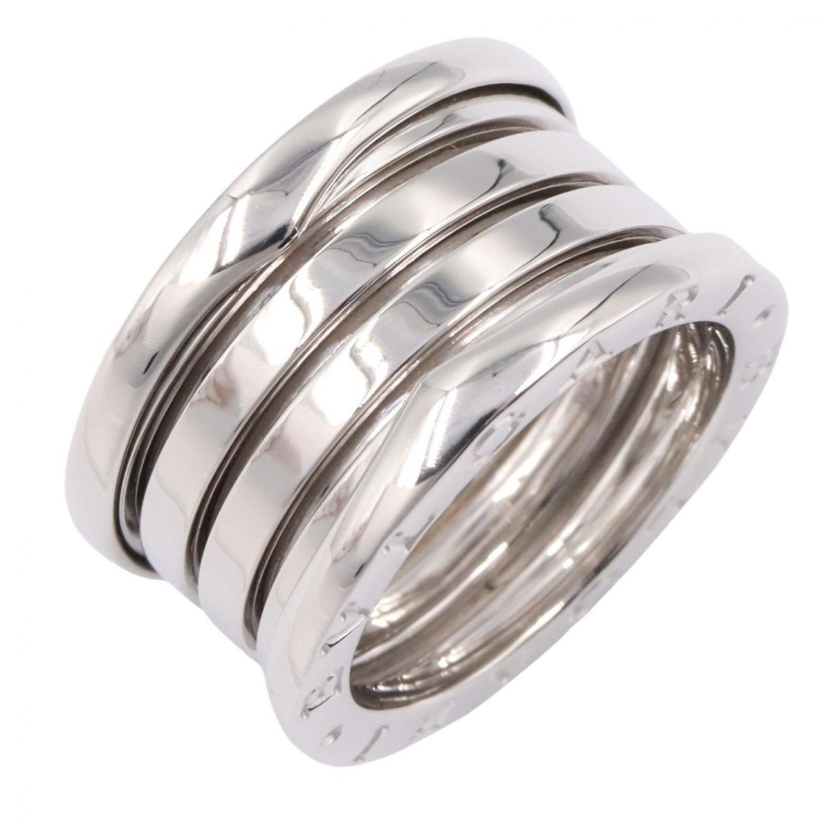 Bvlgari Silver White Gold (18K) Band Ring (Pre-Owned)