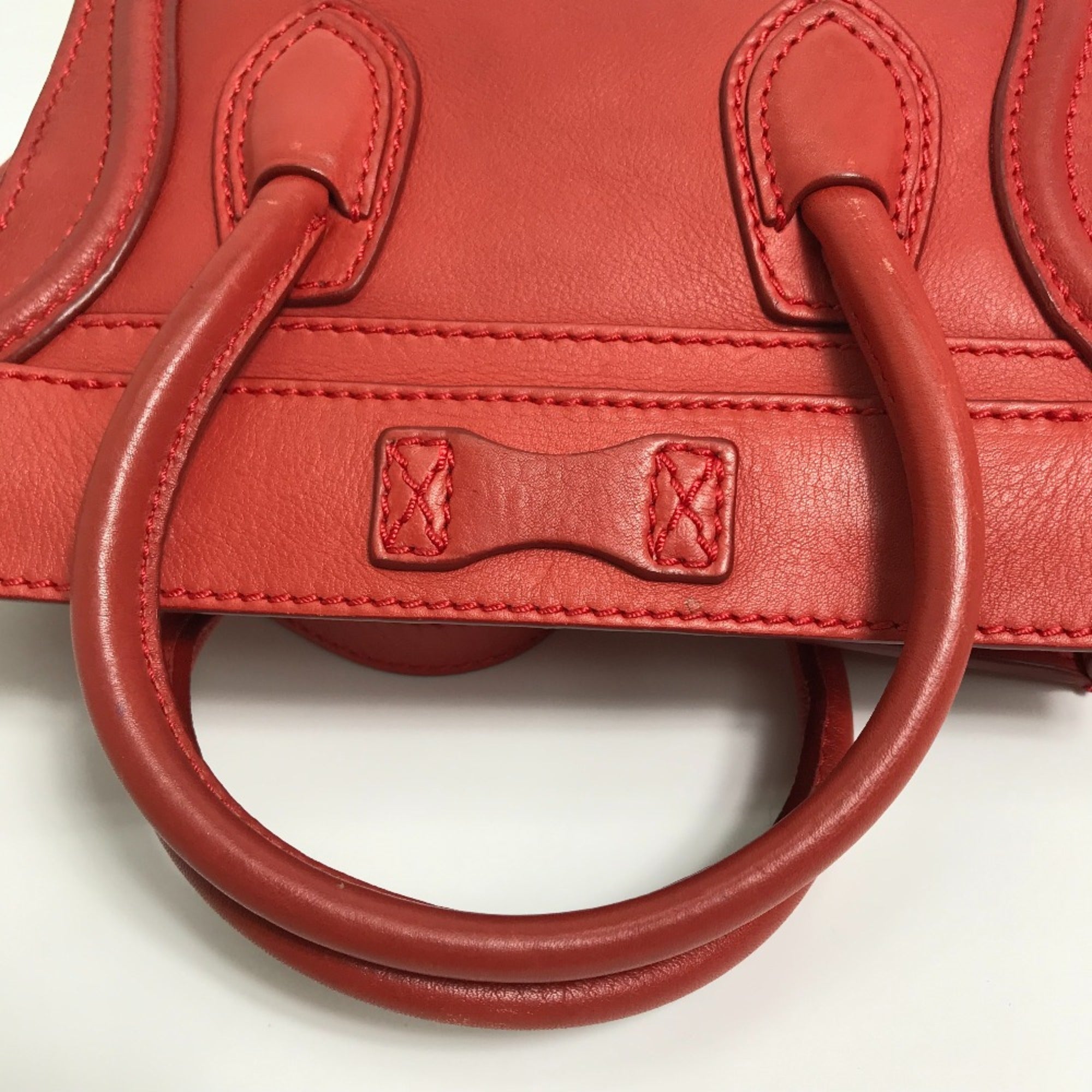 Celine Red Leather Handbag (Pre-Owned)