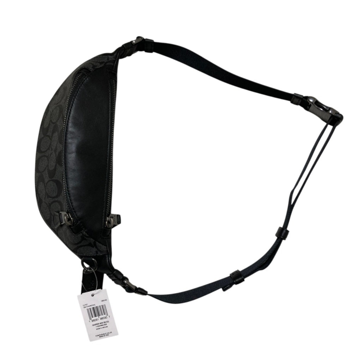 Coach Black Charcoal Gray Pvc Sling Bag (Pre-Owned)