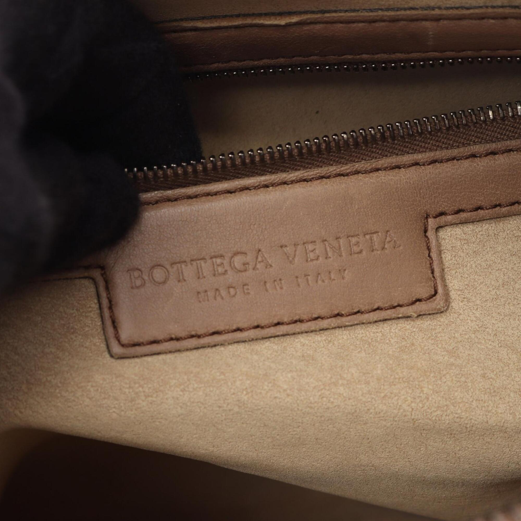 Bottega Veneta Brown Leather Handbag Shoulder Bag (Pre-Owned)