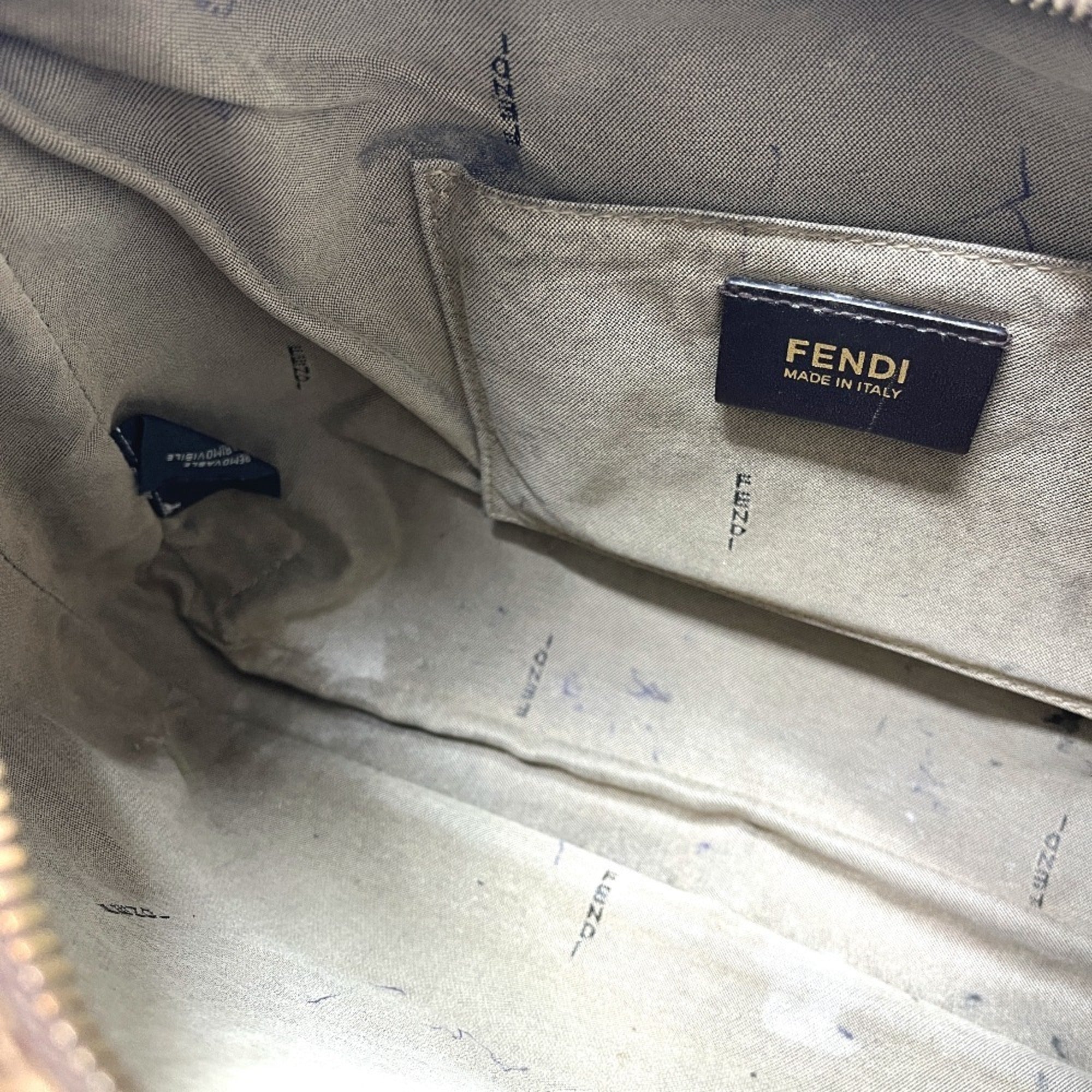 Fendi Beige Pvc Pochette Shoulder Bag (Pre-Owned)