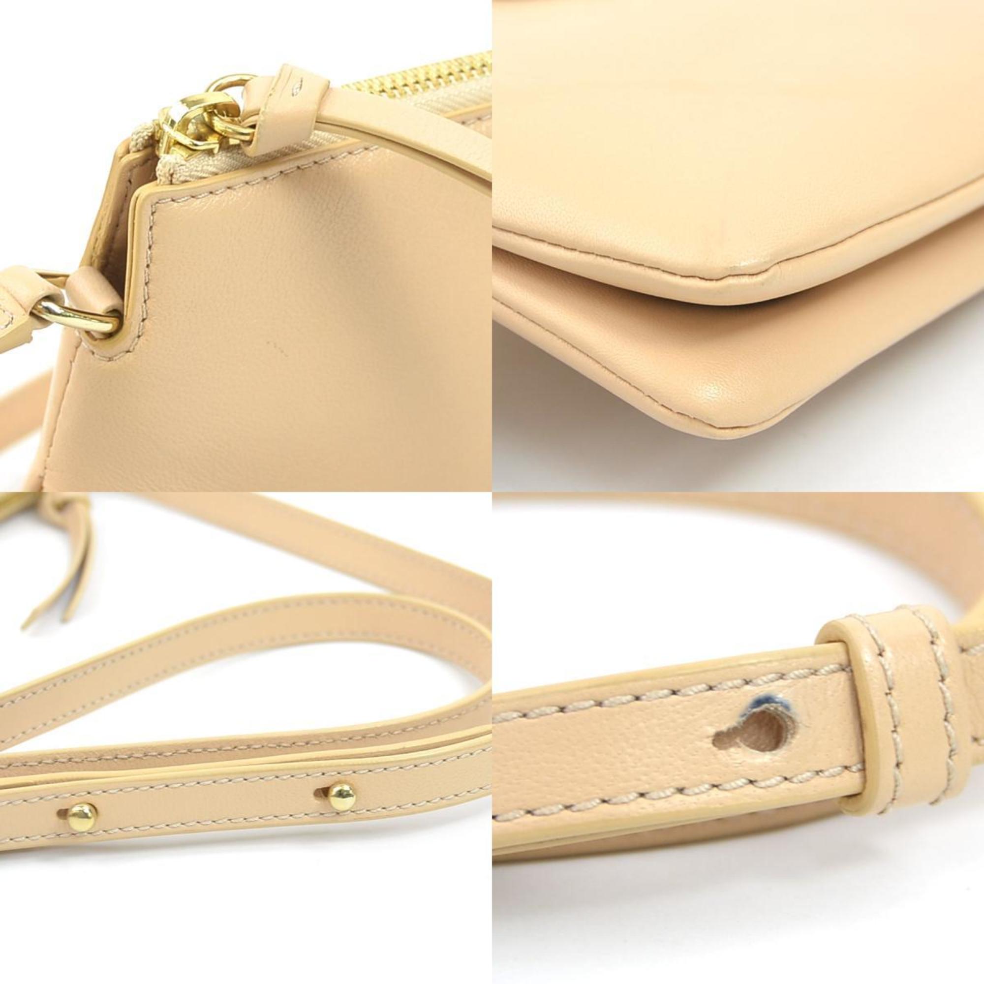 Chloé Pink Beige Leather Shoulder Bag (Pre-Owned)