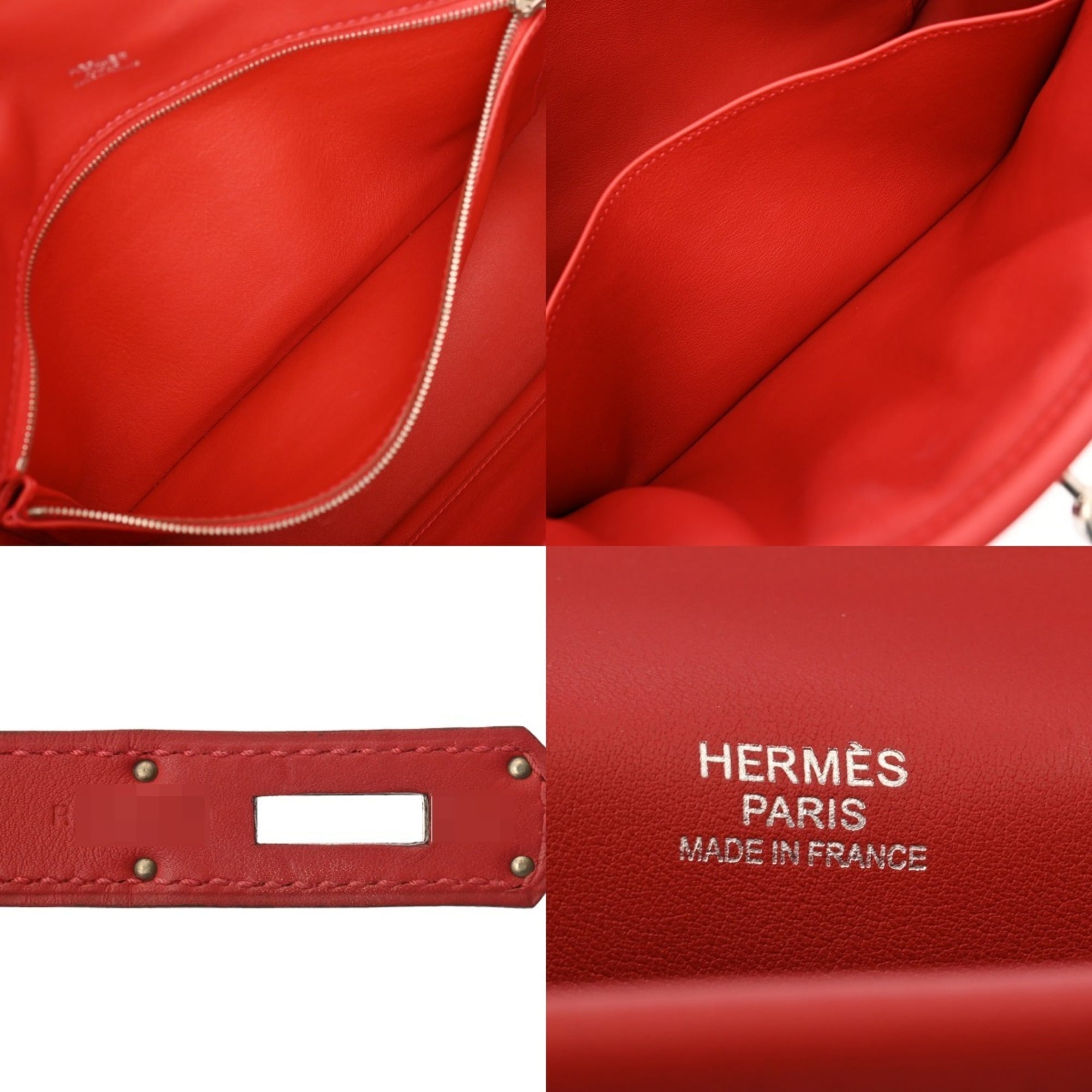 Hermes Rouge Casaque Swift Leather Shoulder Bag (Pre-Owned)