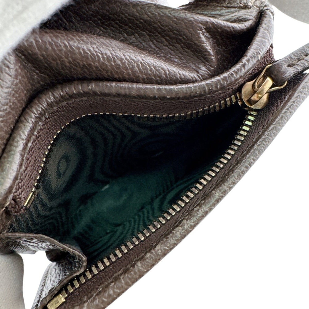 Gucci Brown Green Red Color Pvc Canvas Leather Wallet (Bi-Fold) (Pre-Owned)