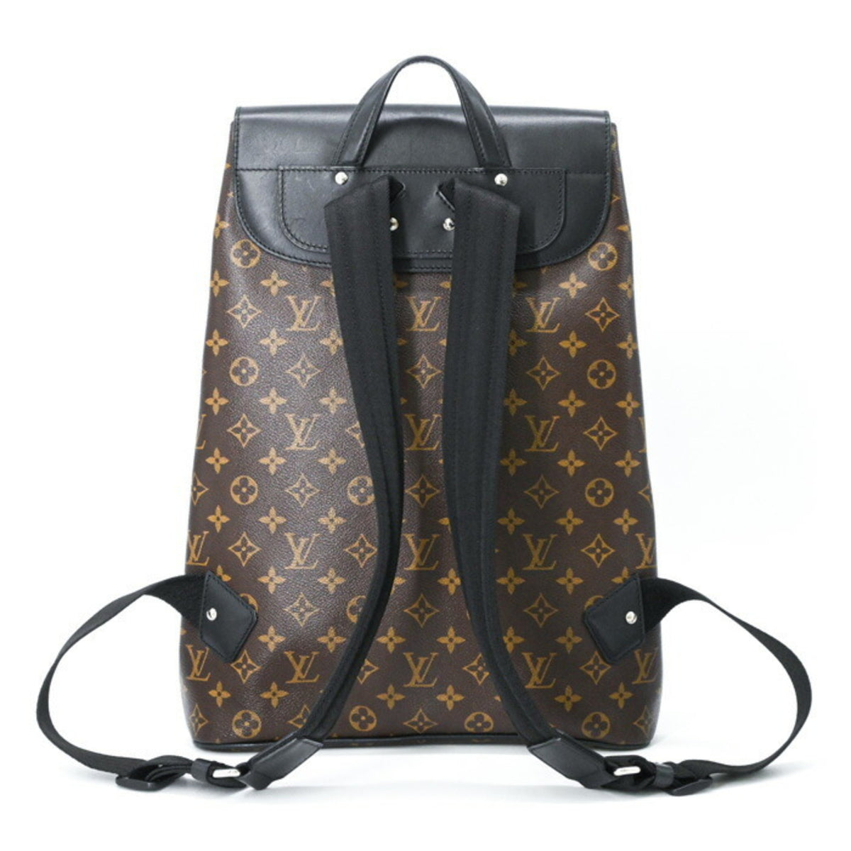 Louis Vuitton Black Brown Monogram Monogram Leather Backpack (Pre-Owned)