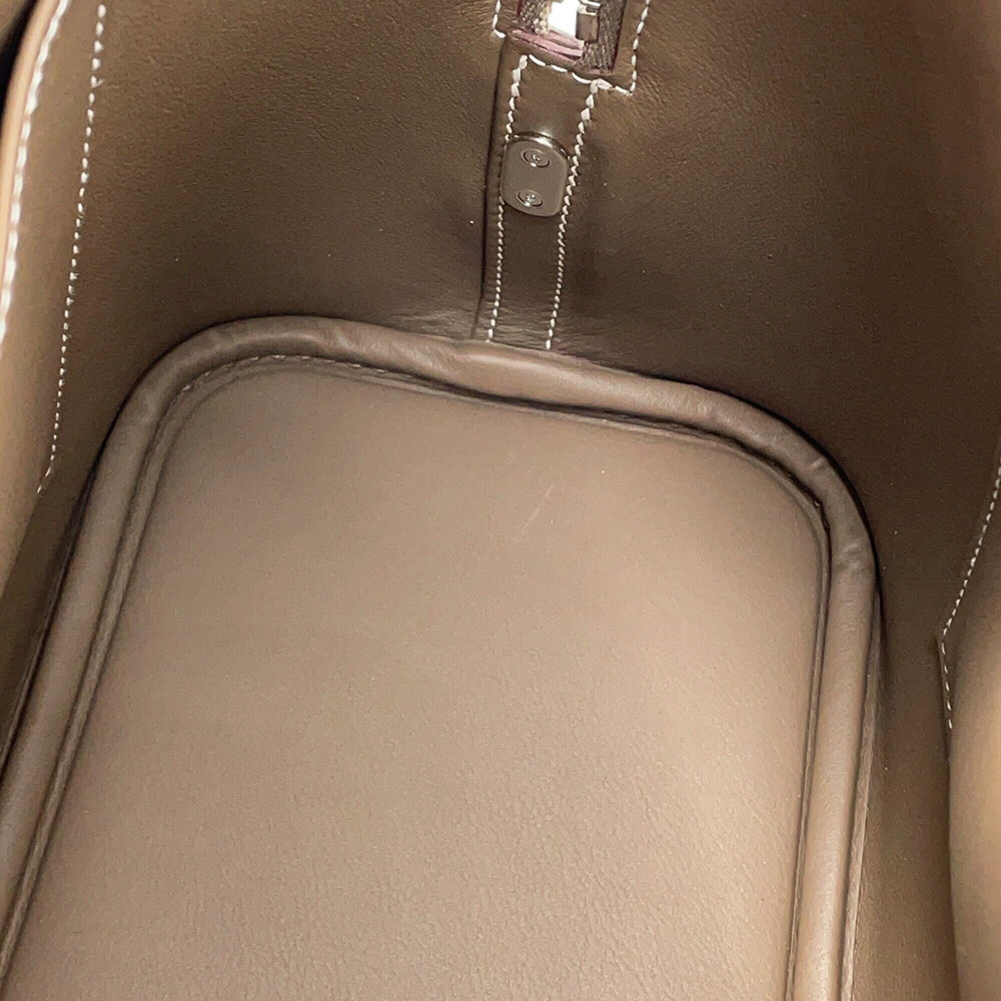 Hermes Bolide Etoupe Gray Epsom Leather Handbag (Pre-Owned)