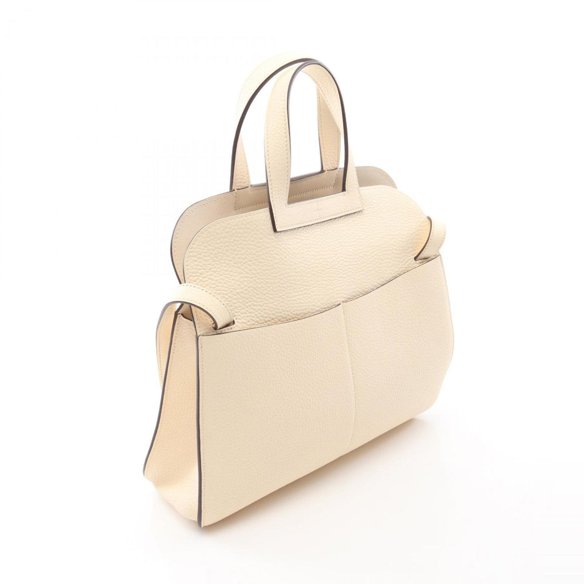Hermes Ivory Taurillon Clemence Leather Leather Handbag (Pre-Owned)