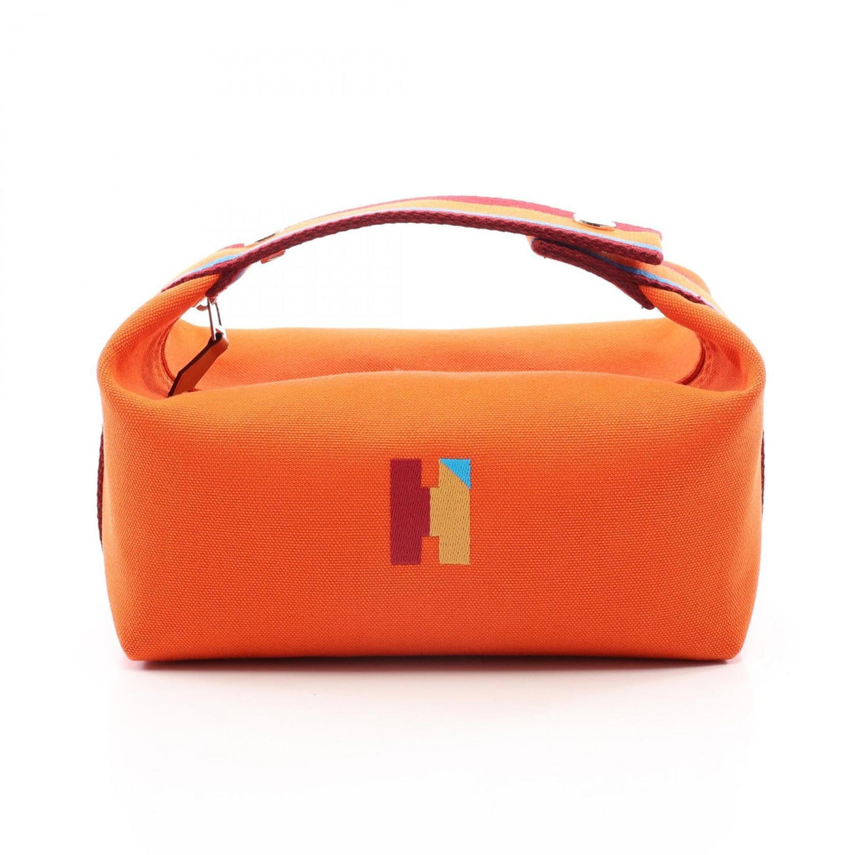 Hermes Bordeaux Orange Canvas Handbag (Pre-Owned)