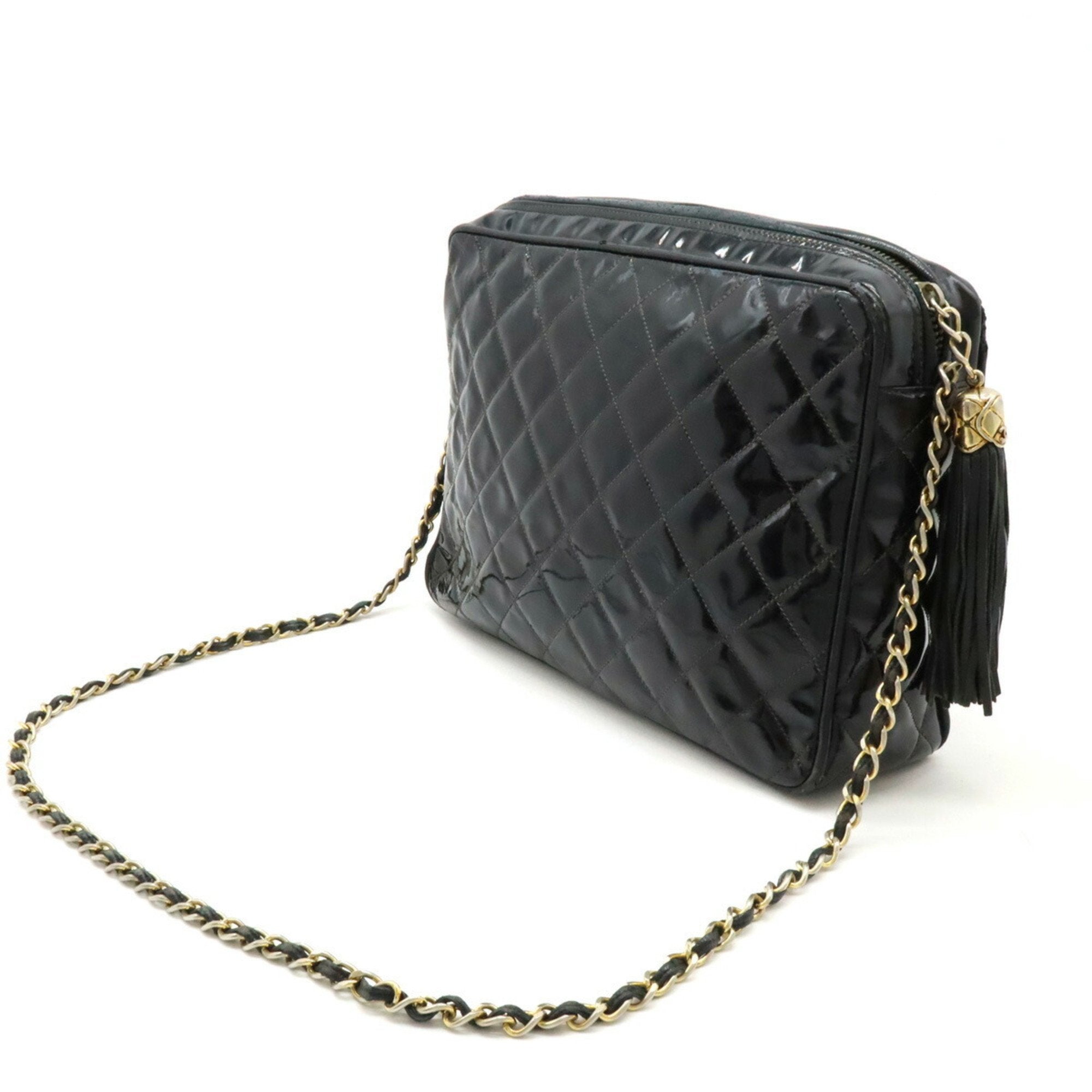 Chanel Black Patent Leather Shoulder Bag (Pre-Owned)