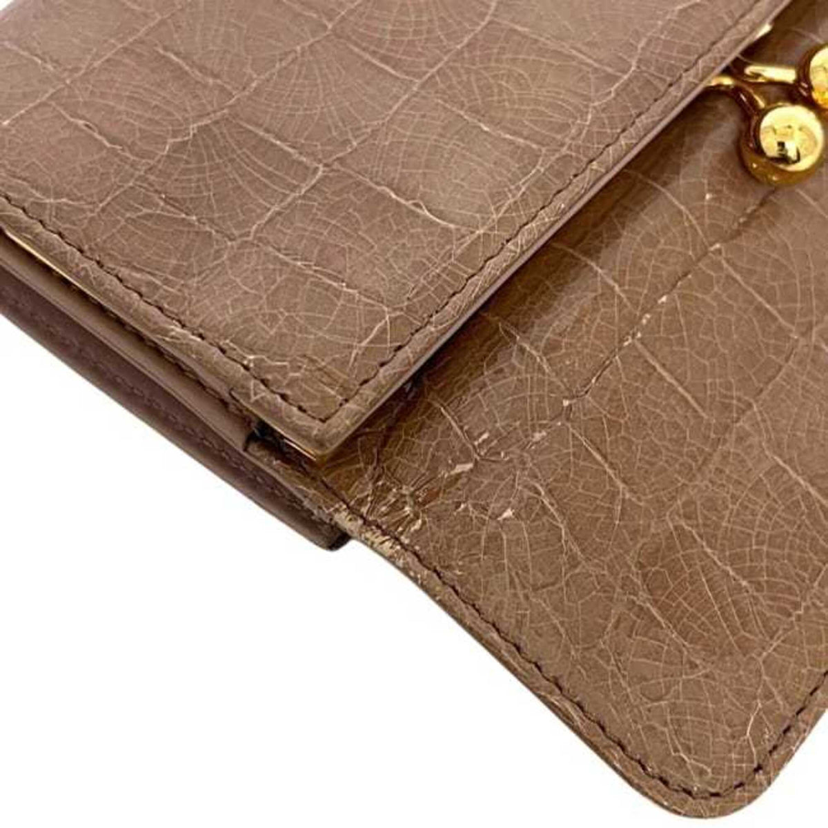 Miu Miu Beige Patent Leather Wallet (Bi-Fold) (Pre-Owned)