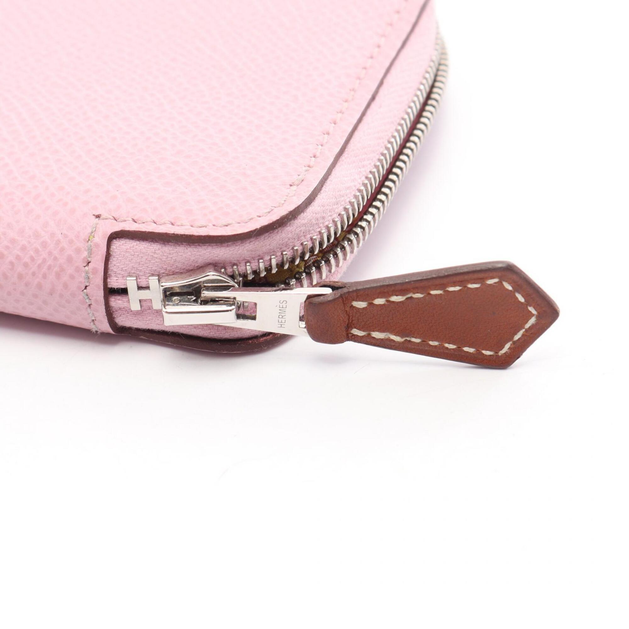 Hermes Pink Epsom Leather Leather Coin Purse/Coin Case (Pre-Owned)