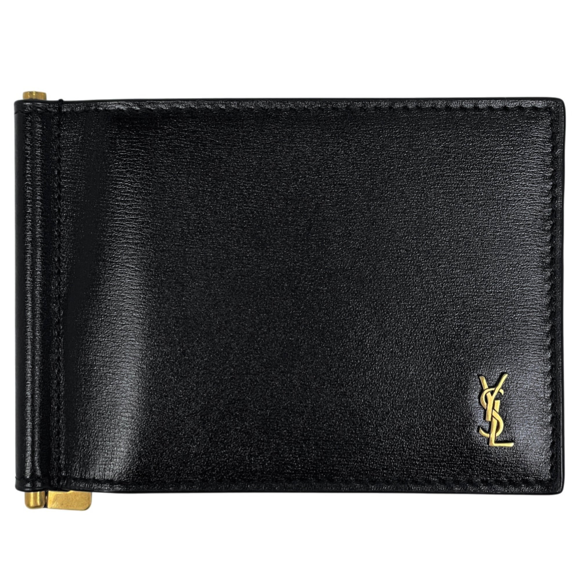 Saint Laurent Black Leather Money Clip (Pre-Owned)