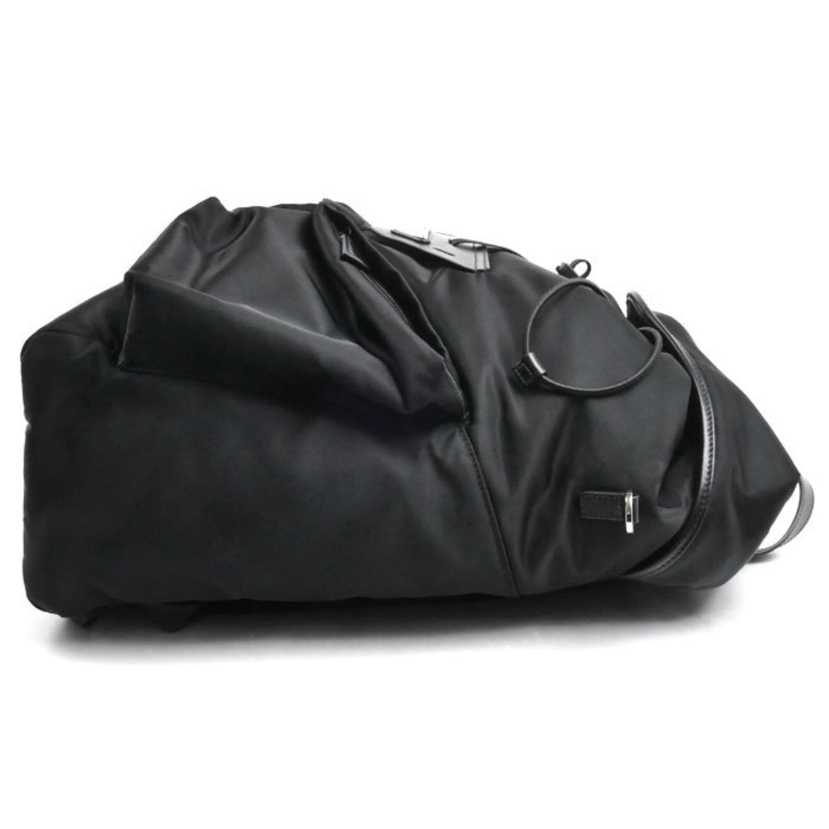 Prada Black Nylon Leather Backpack (Pre-Owned)