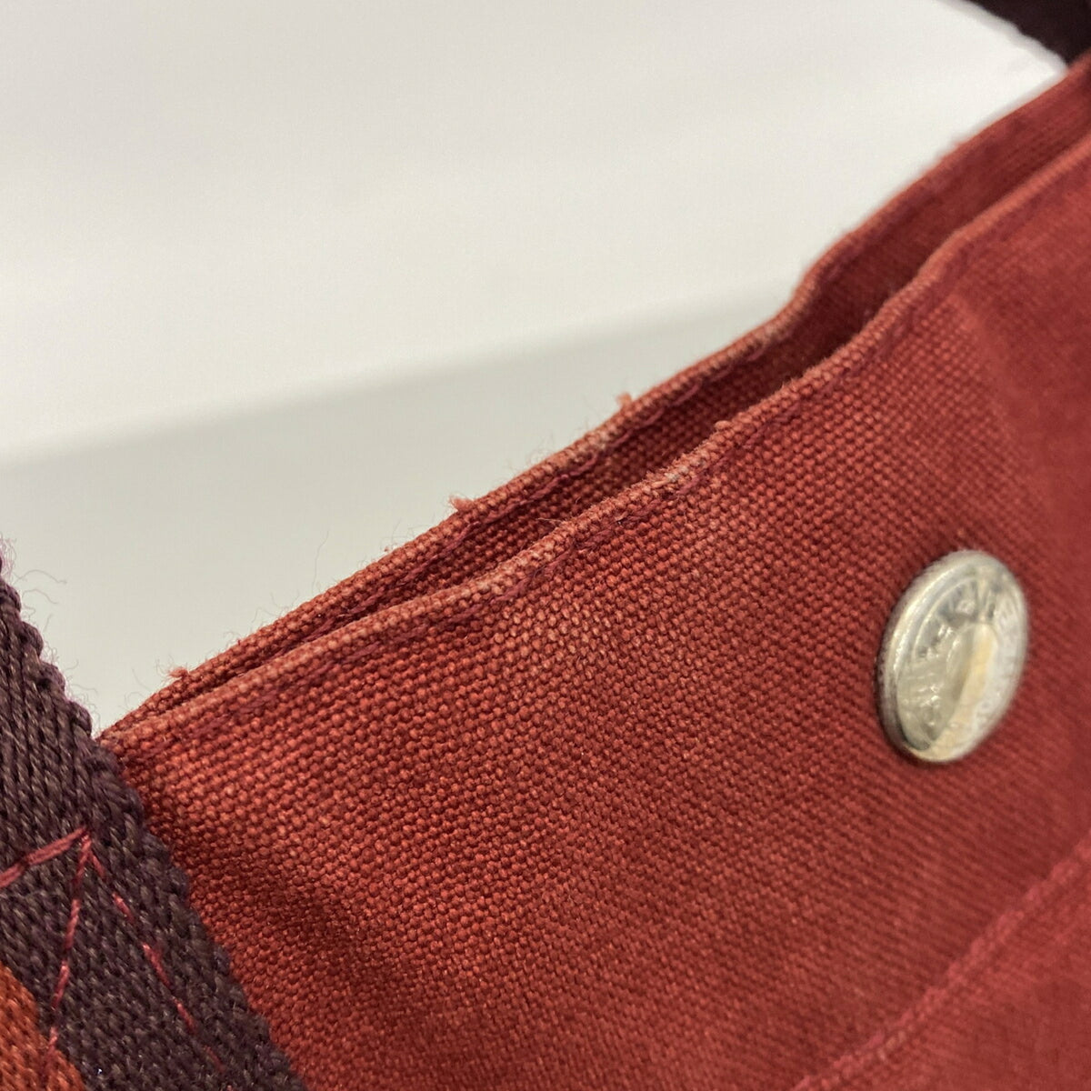 Hermes Red Color Canvas Tote Bag (Pre-Owned)