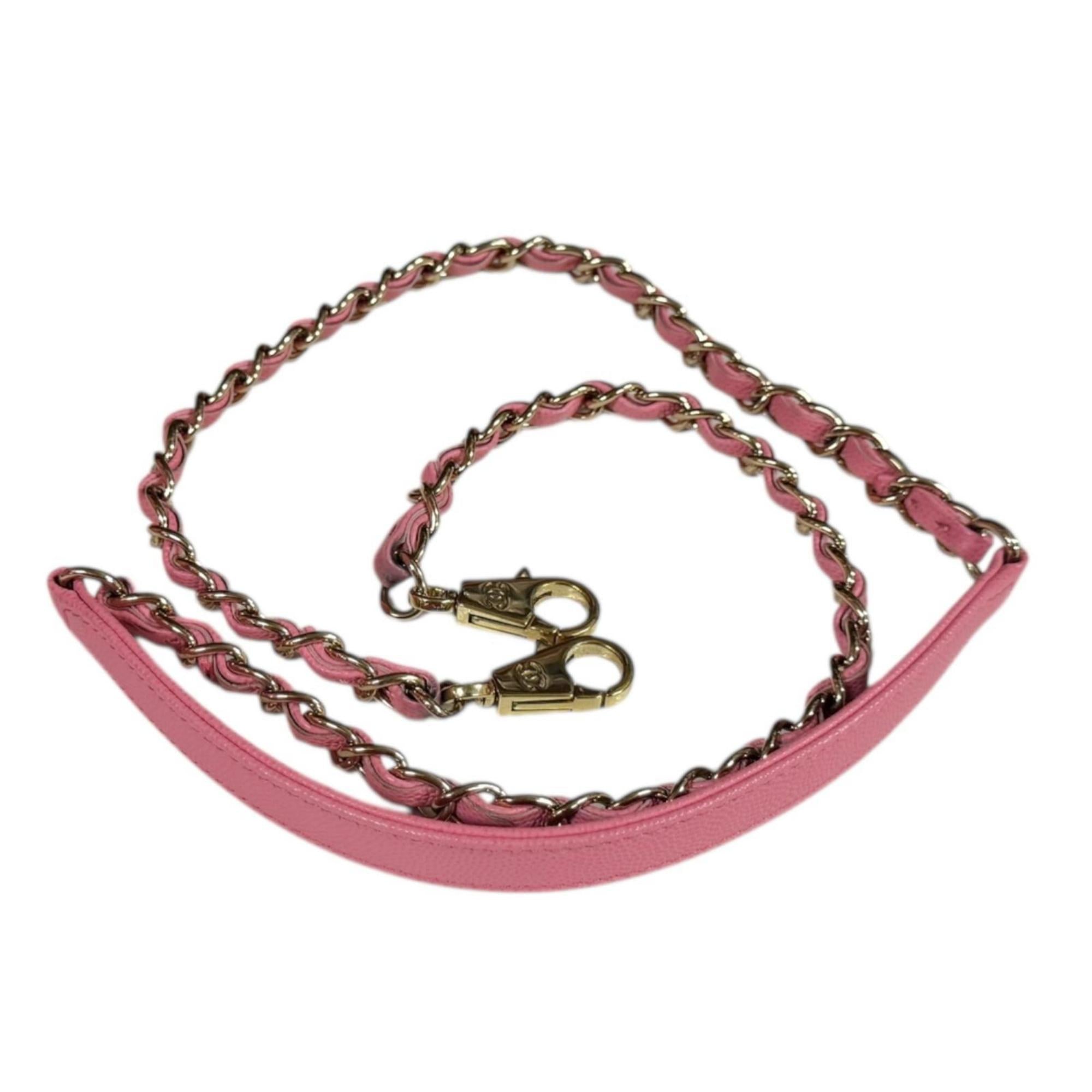 Chanel Pink Grained Calfskin Shoulder Bag (Pre-Owned)