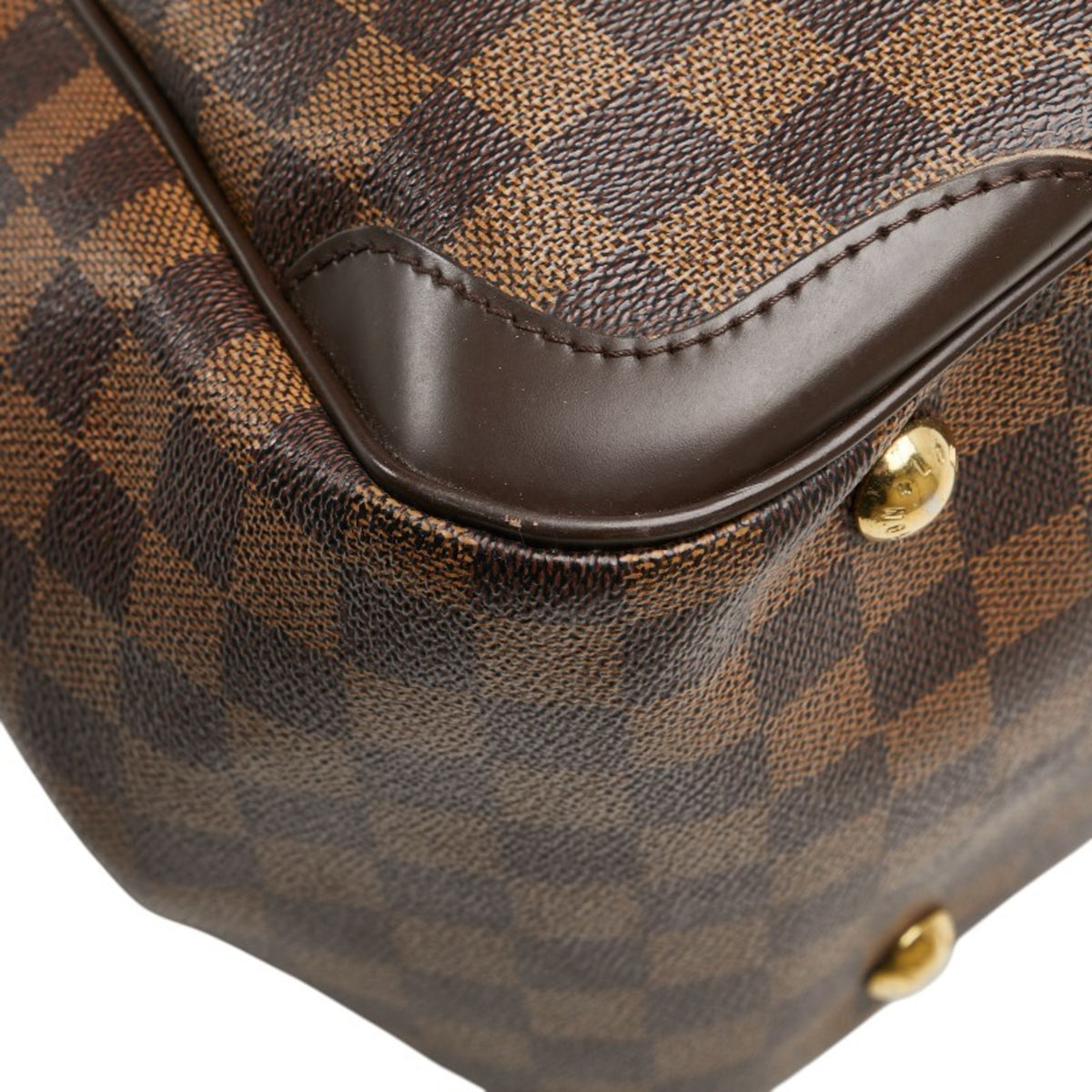 Louis Vuitton Damier Brown Pvc Leather Handbag (Pre-Owned)